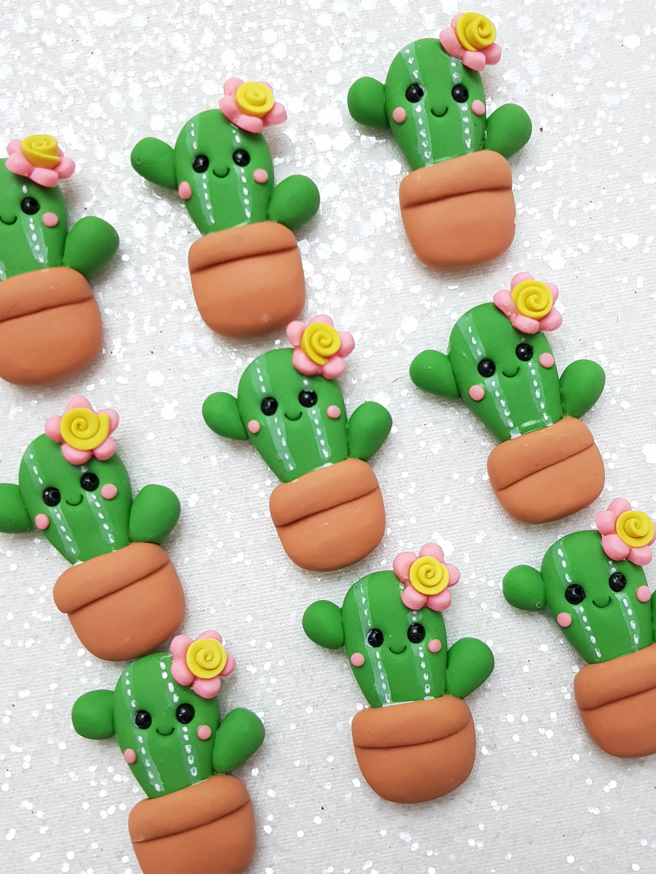 Clay Charm Embellishment - NEW CACTUS