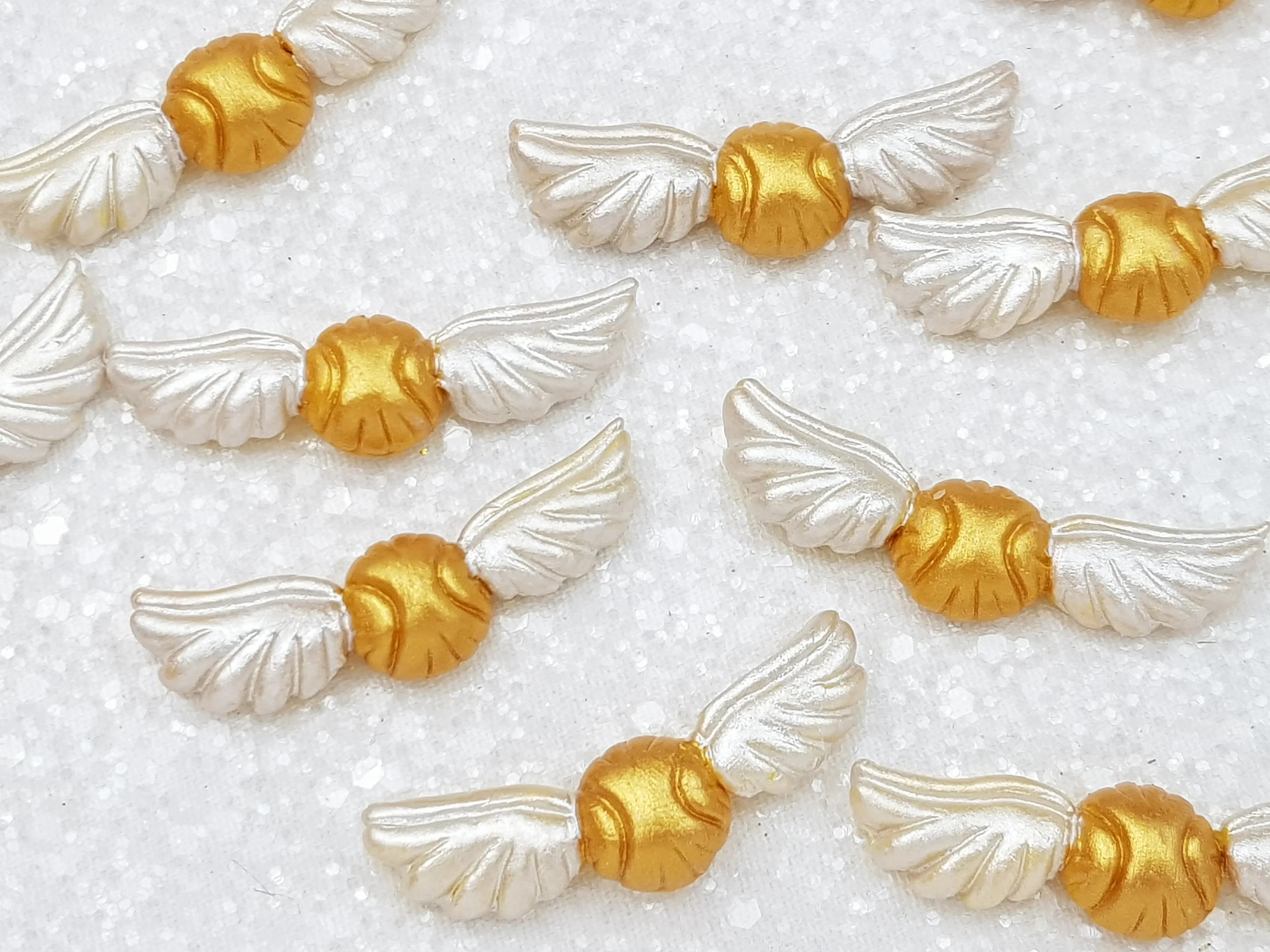 Clay Charm Embellishment new gold ball