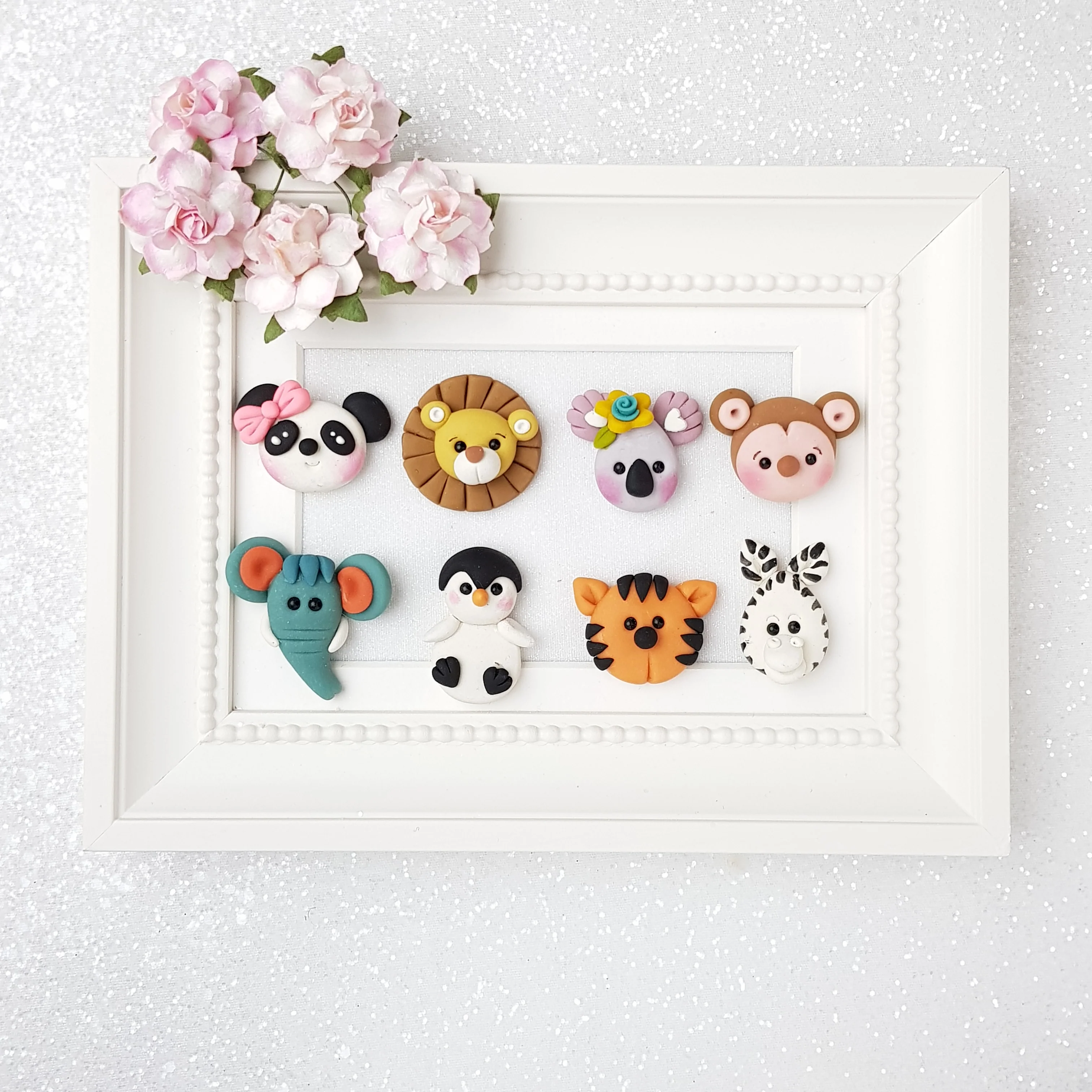 Clay Charm Embellishment - NEW LETS GOING TO THE ZOO