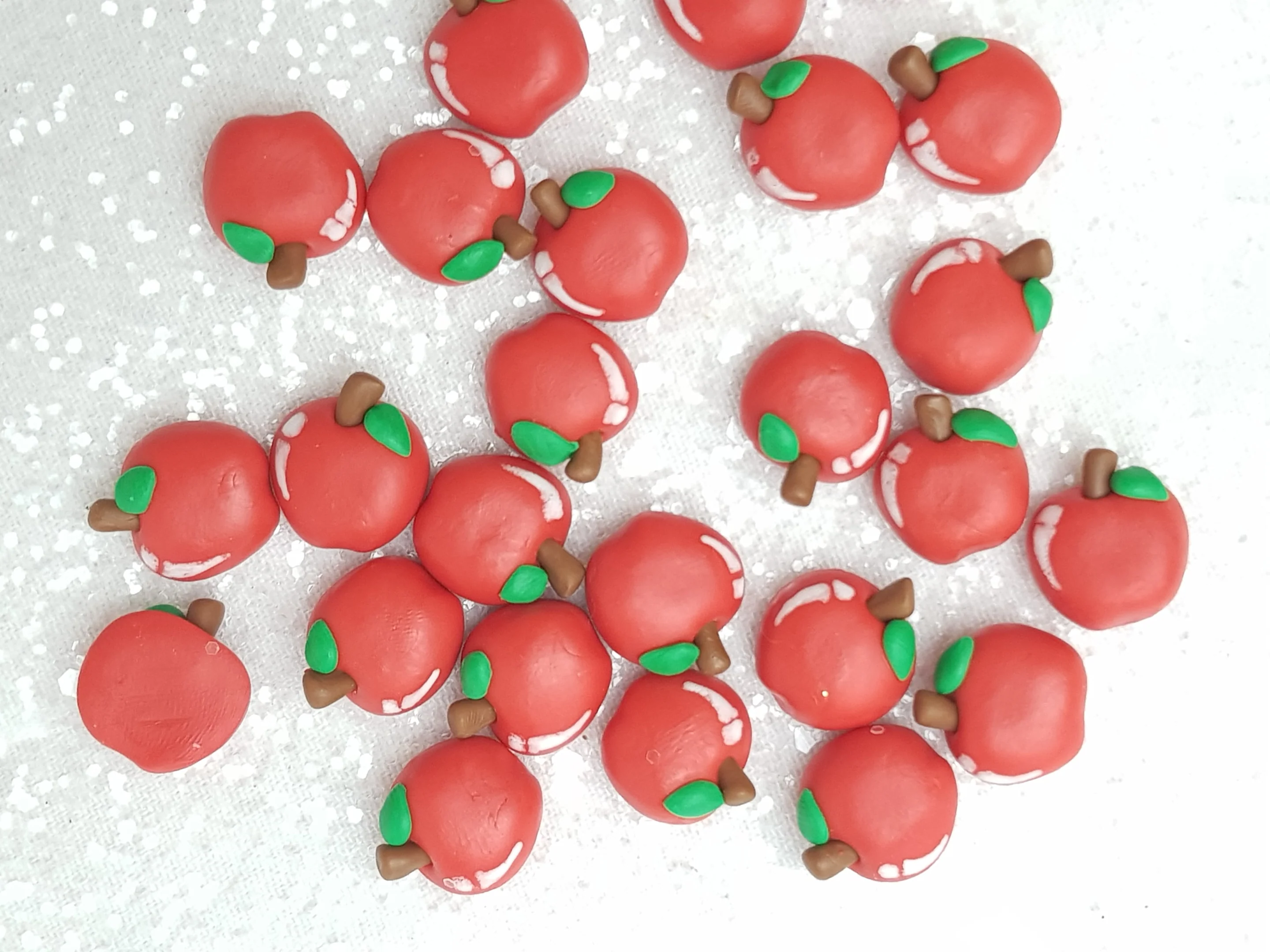 Clay Charm Embellishment - NEW APPLE