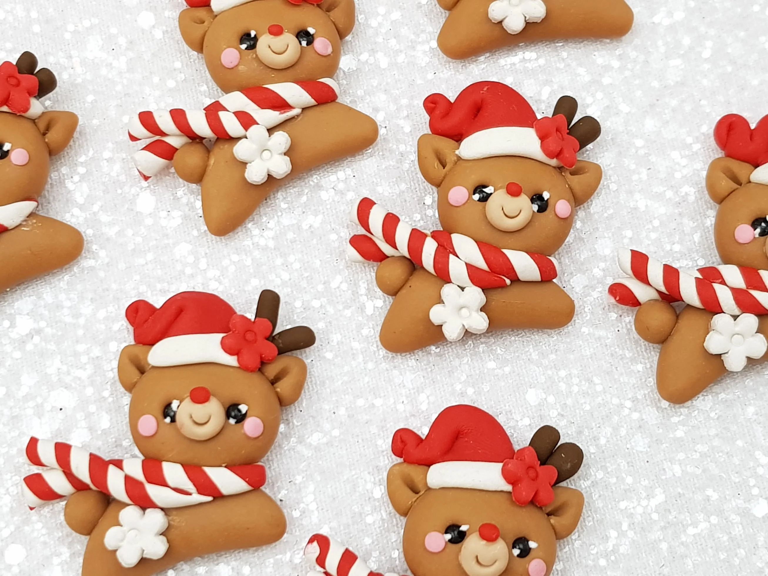 Clay Charm Embellishment NEW  reindeer