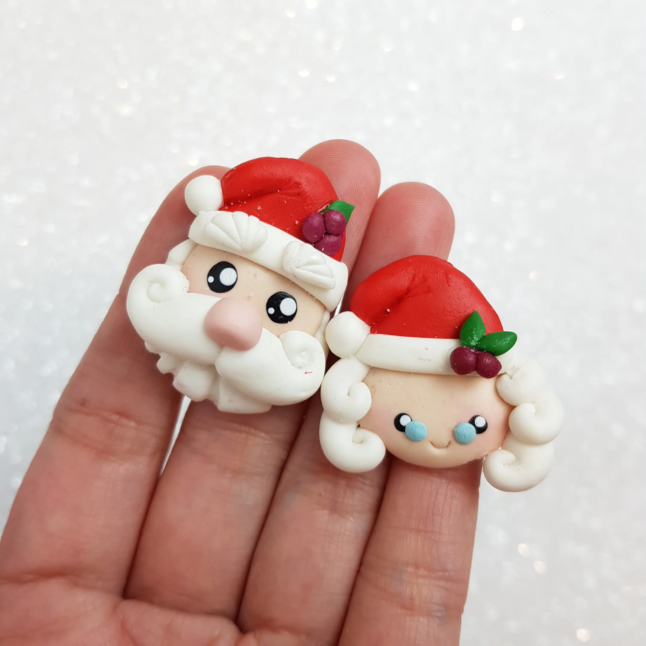 Clay Charm Embellishment - New Santa Head