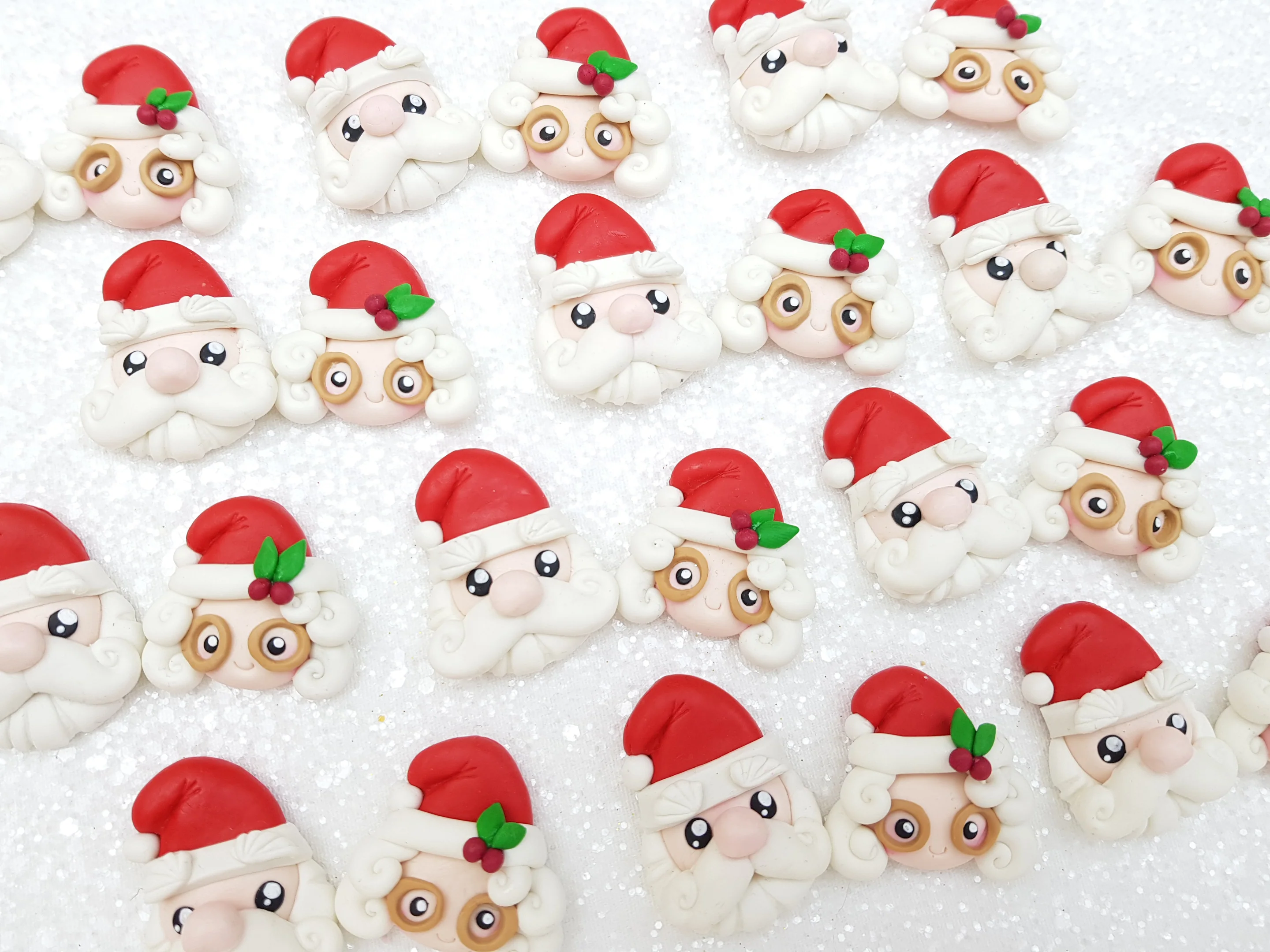 Clay Charm Embellishment - New Santa Head - Image 2