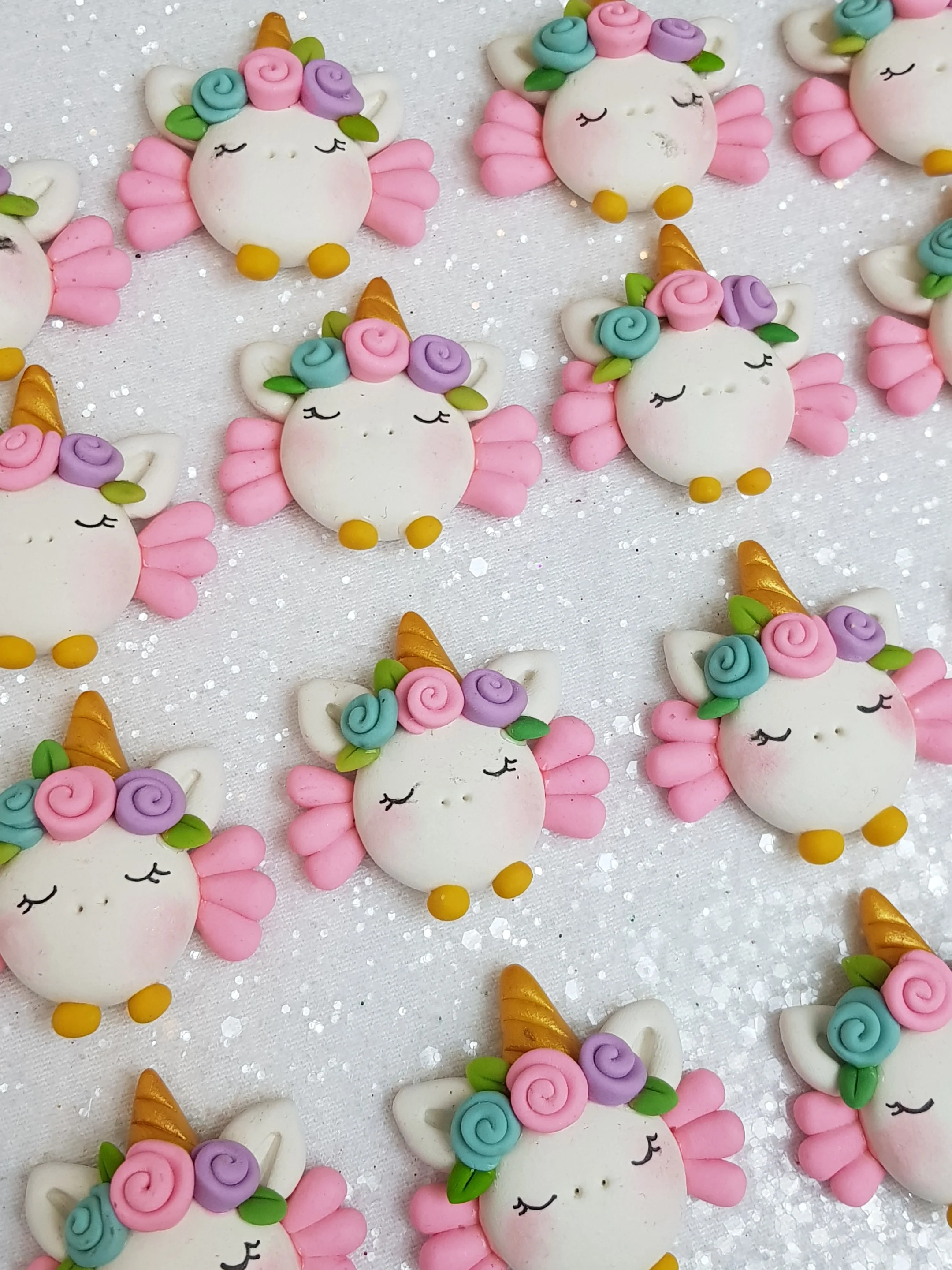 Clay Charm Embellishment - NEW UNICORN WITH WING