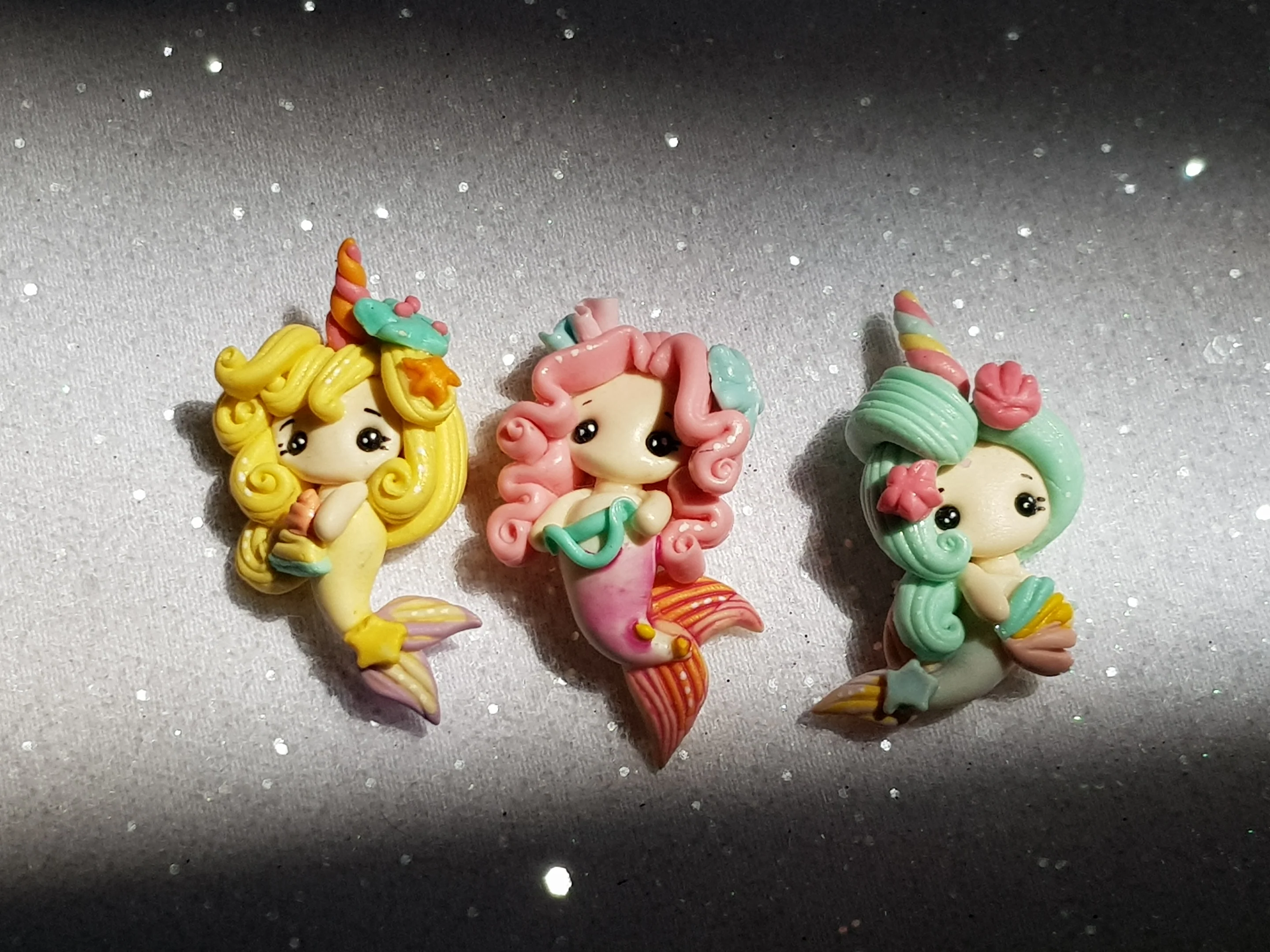 Clay Charm Embellishment - NEW UV Colour Changing Mermaid