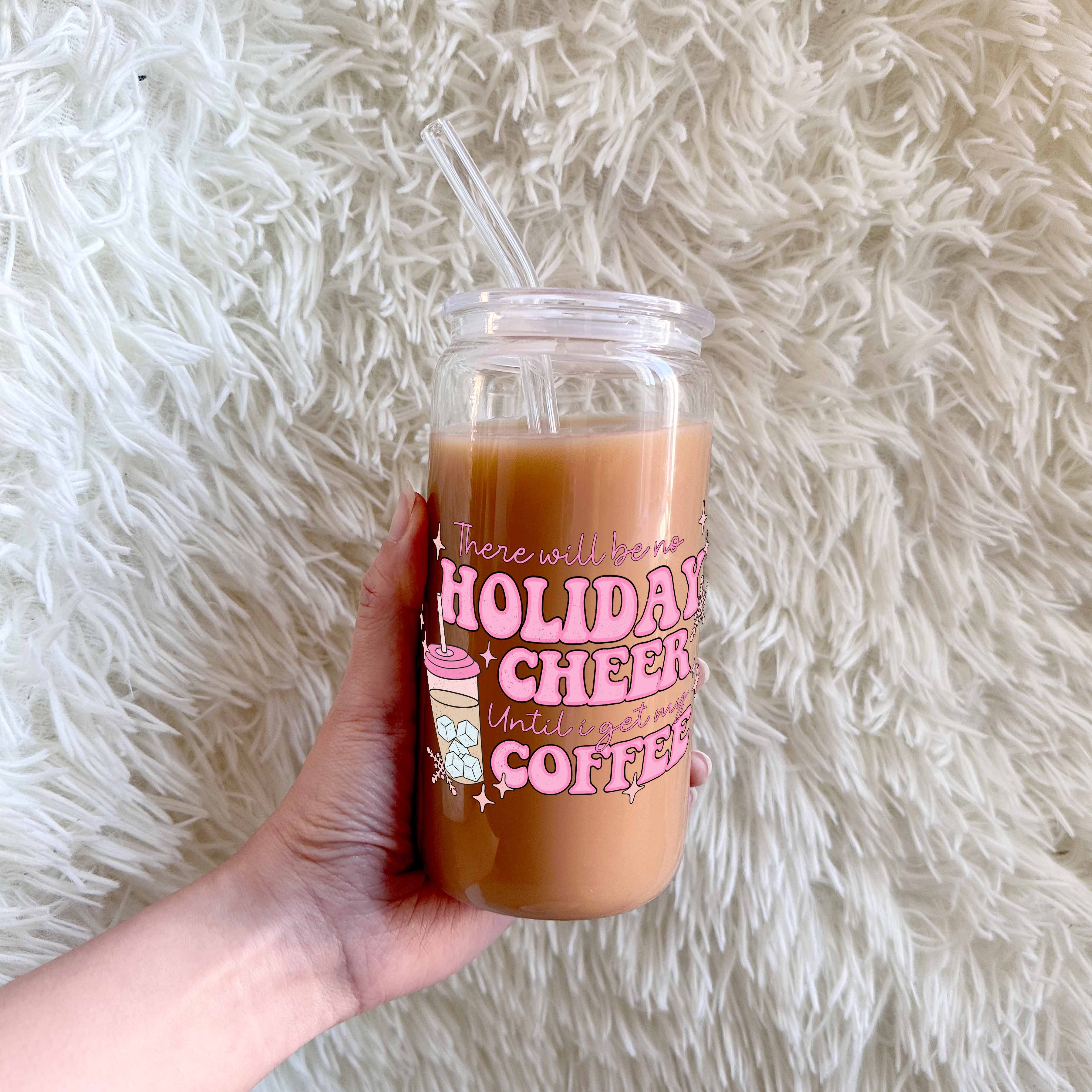 There will be no holiday cheer until i get my coffee - CHOOSE UV DTF decal - DTF Transfer - Image 2