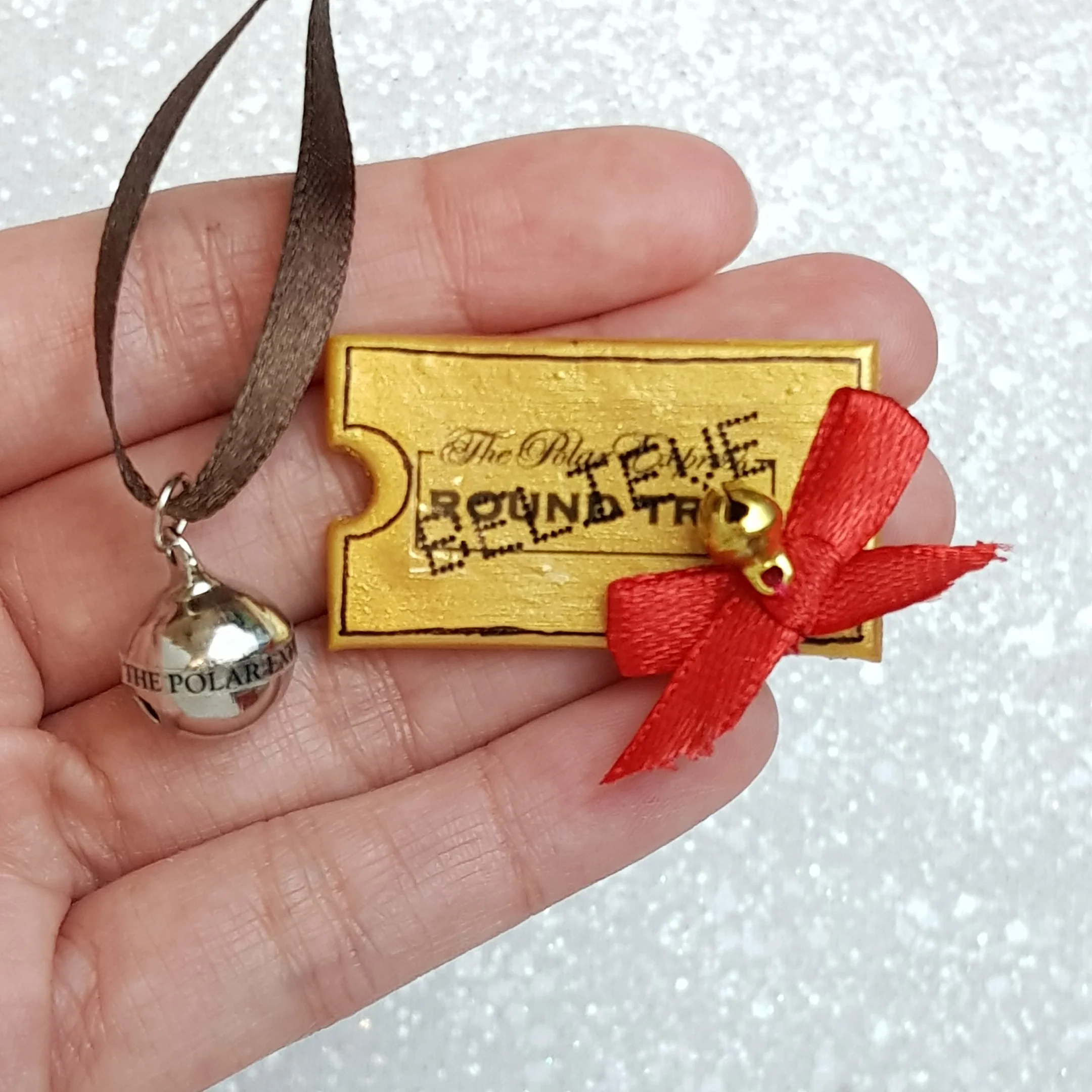 Jingle - Ticket - choose one - Embellishment Clay Bow Centre