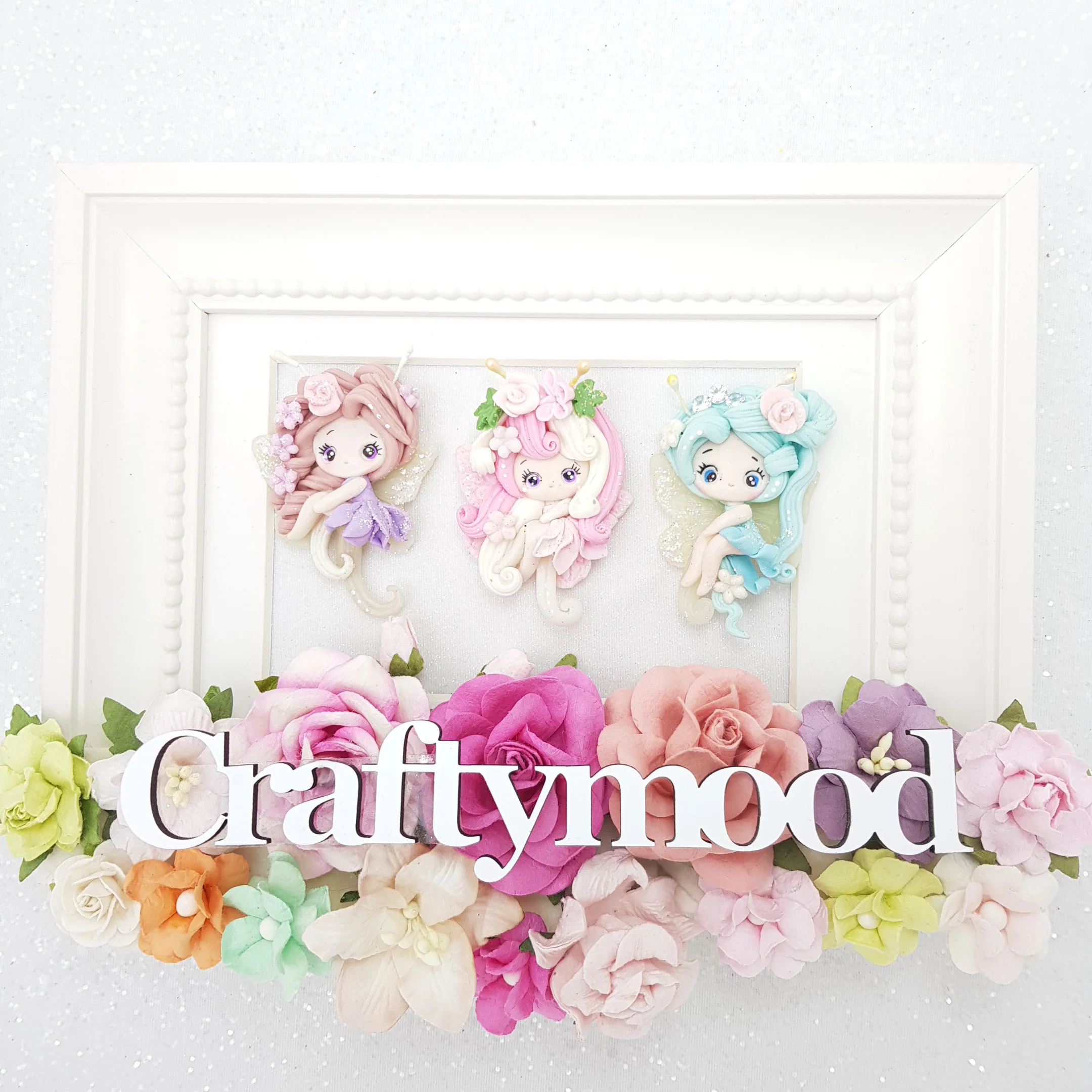 Kawaii Butterfly fairy  - Embellishment Clay Bow Centre - Image 3