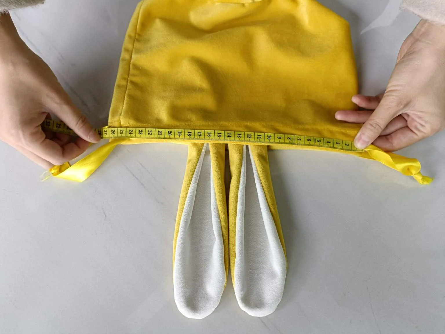 Large velvet easter bag - Plain - Image 3