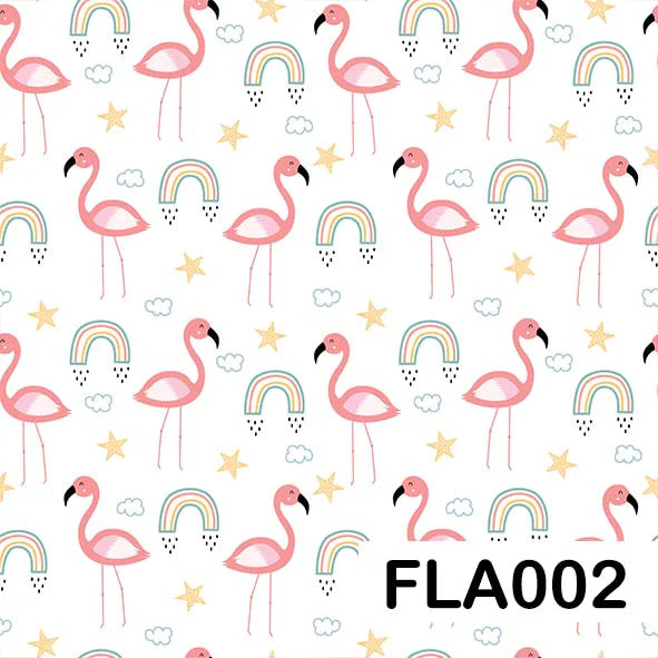 Flamingo - Leatherette vinyl - canvas - choose Fabric Sheets - Image 3
