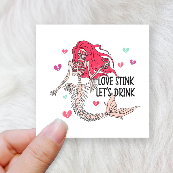 Love stink let's drink skeleton - CHOOSE UV DTF decal - DTF Transfer - Image 2