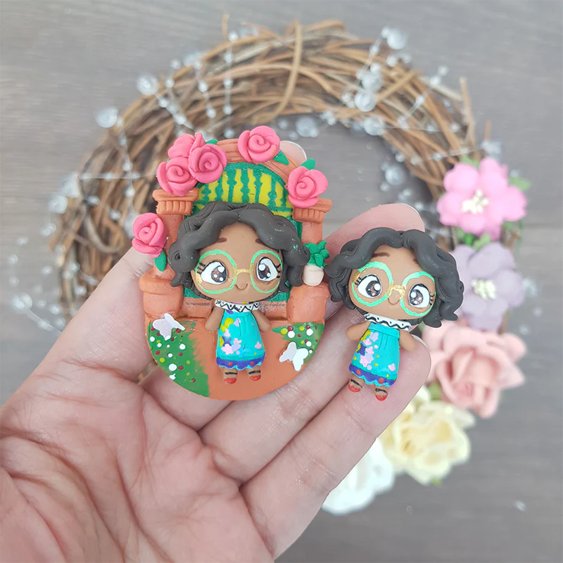 Magic village big family - Embellishment Clay Bow Centre - Image 2