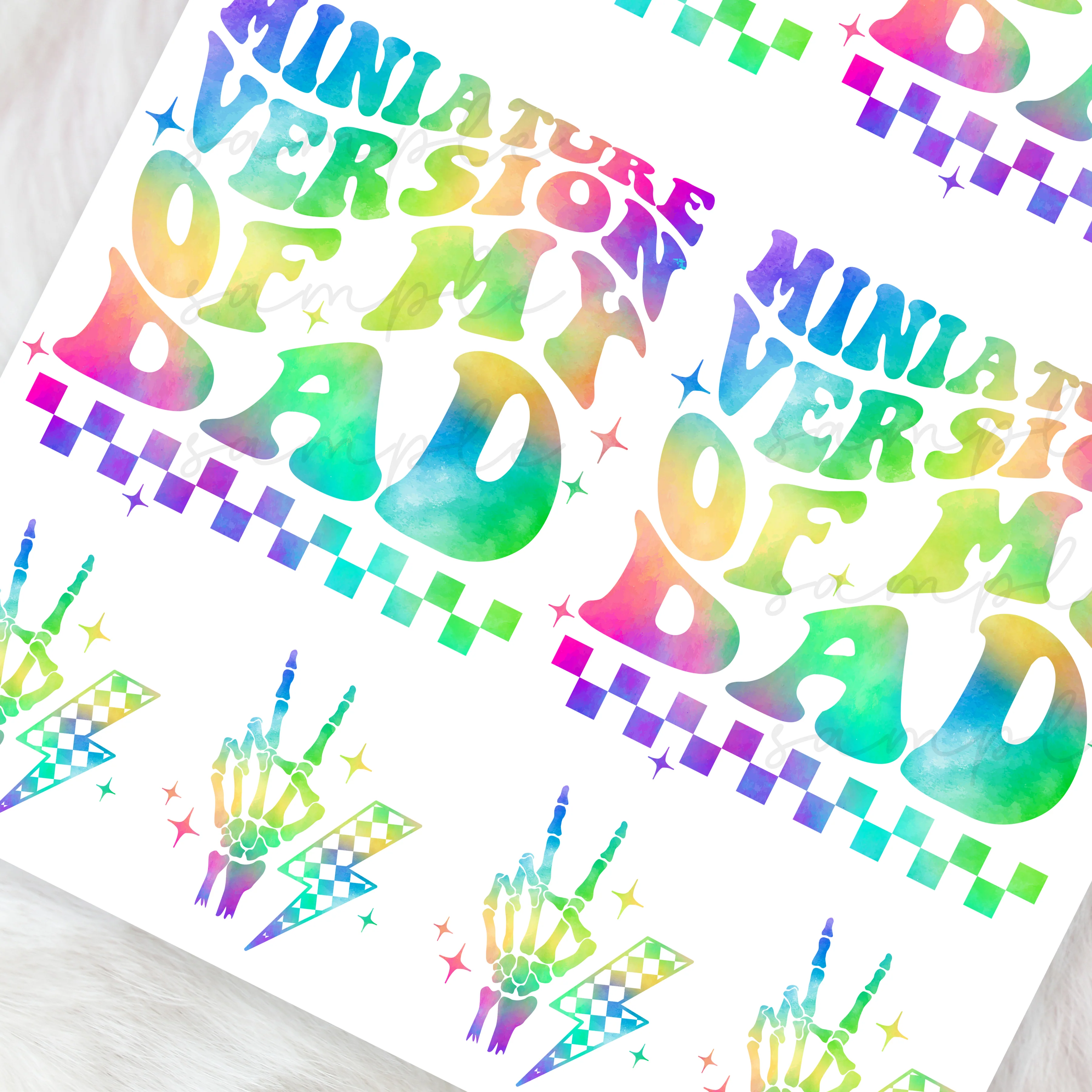 Miniature version of my dad - CHOOSE UV DTF decal - DTF Transfer - Image 2