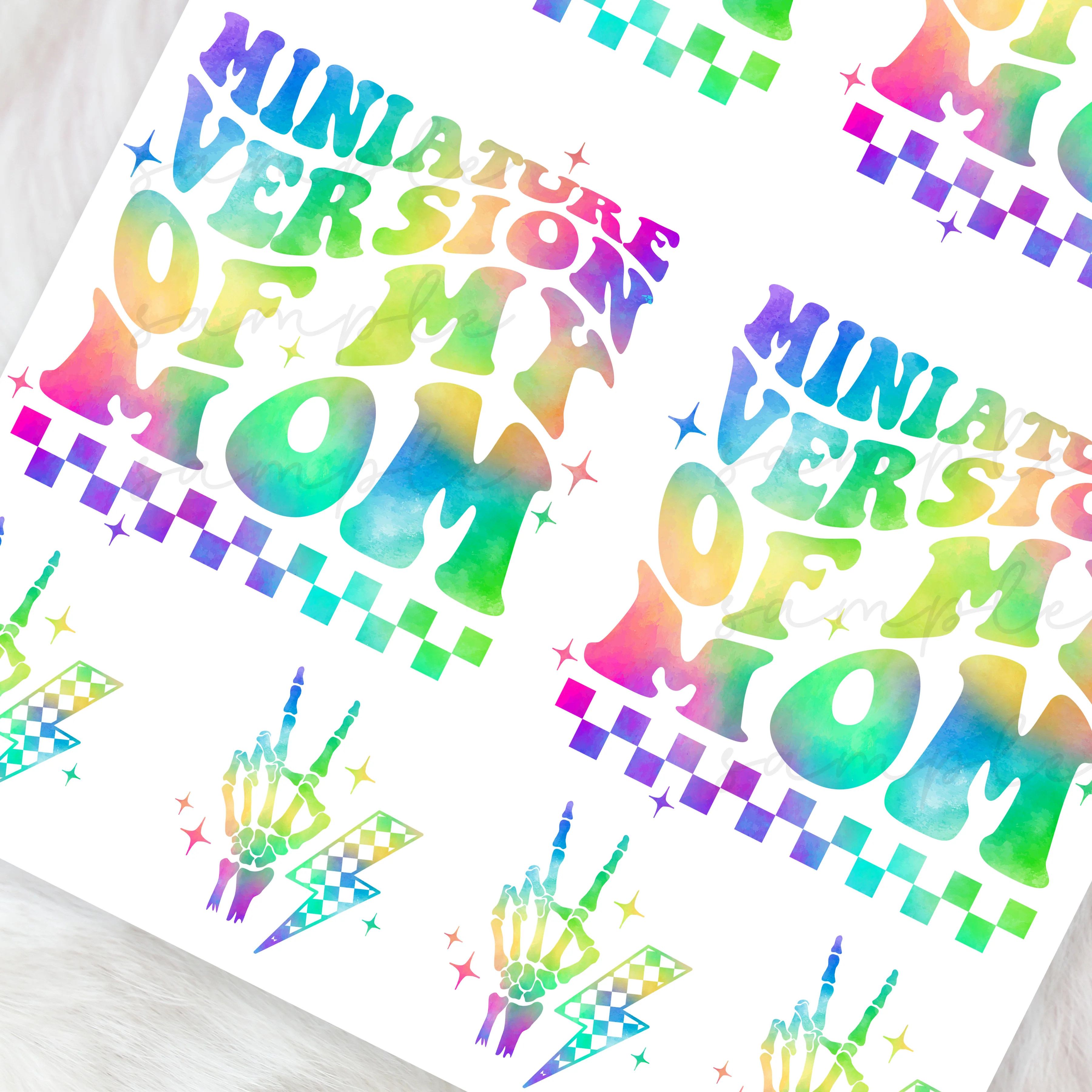 Miniature version of my mom - CHOOSE UV DTF decal - DTF Transfer - Image 2