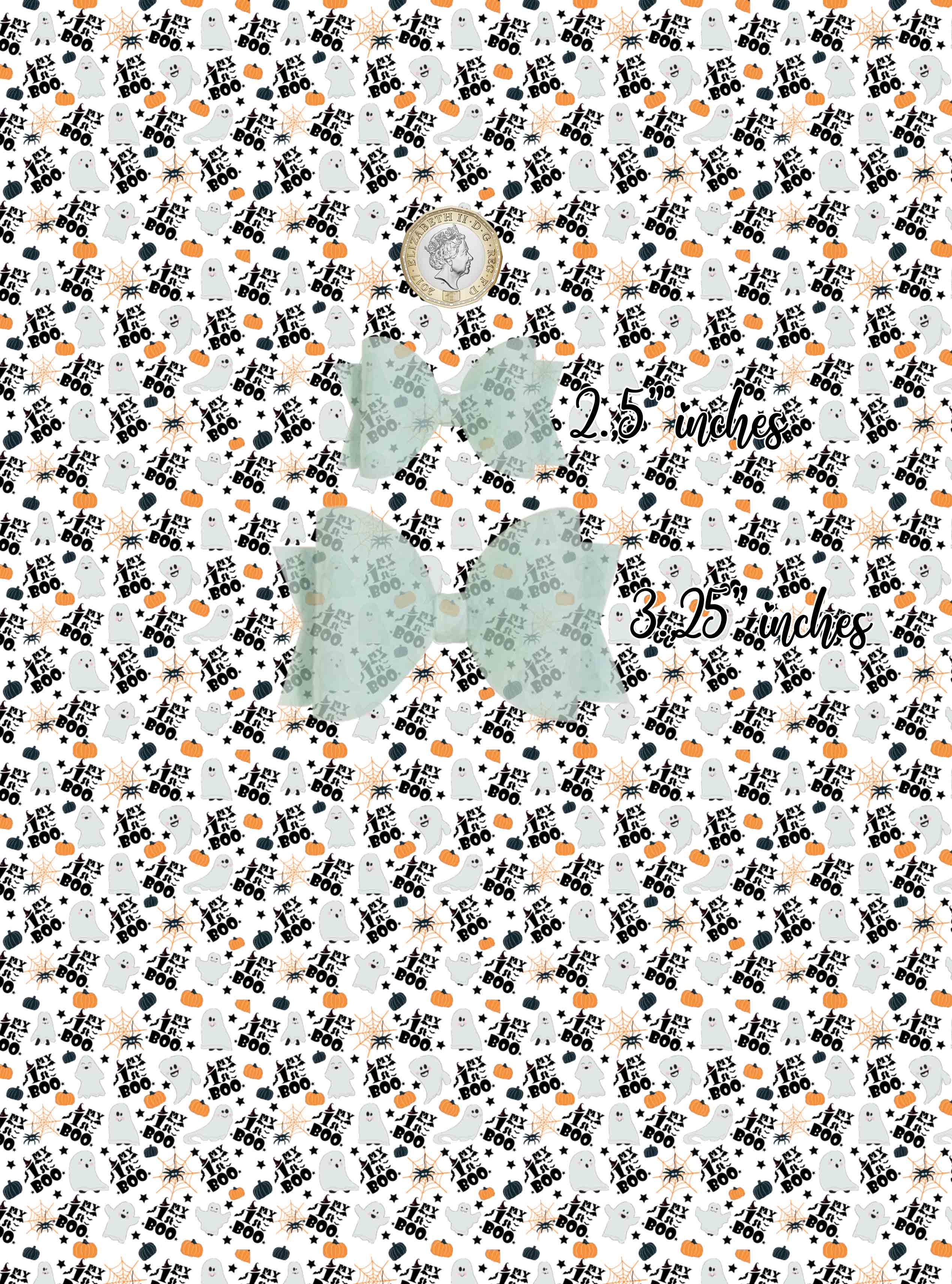 My first boo halloween - Pu Leather vinyl - canvas - choose Fabric material Sheets - Image 3