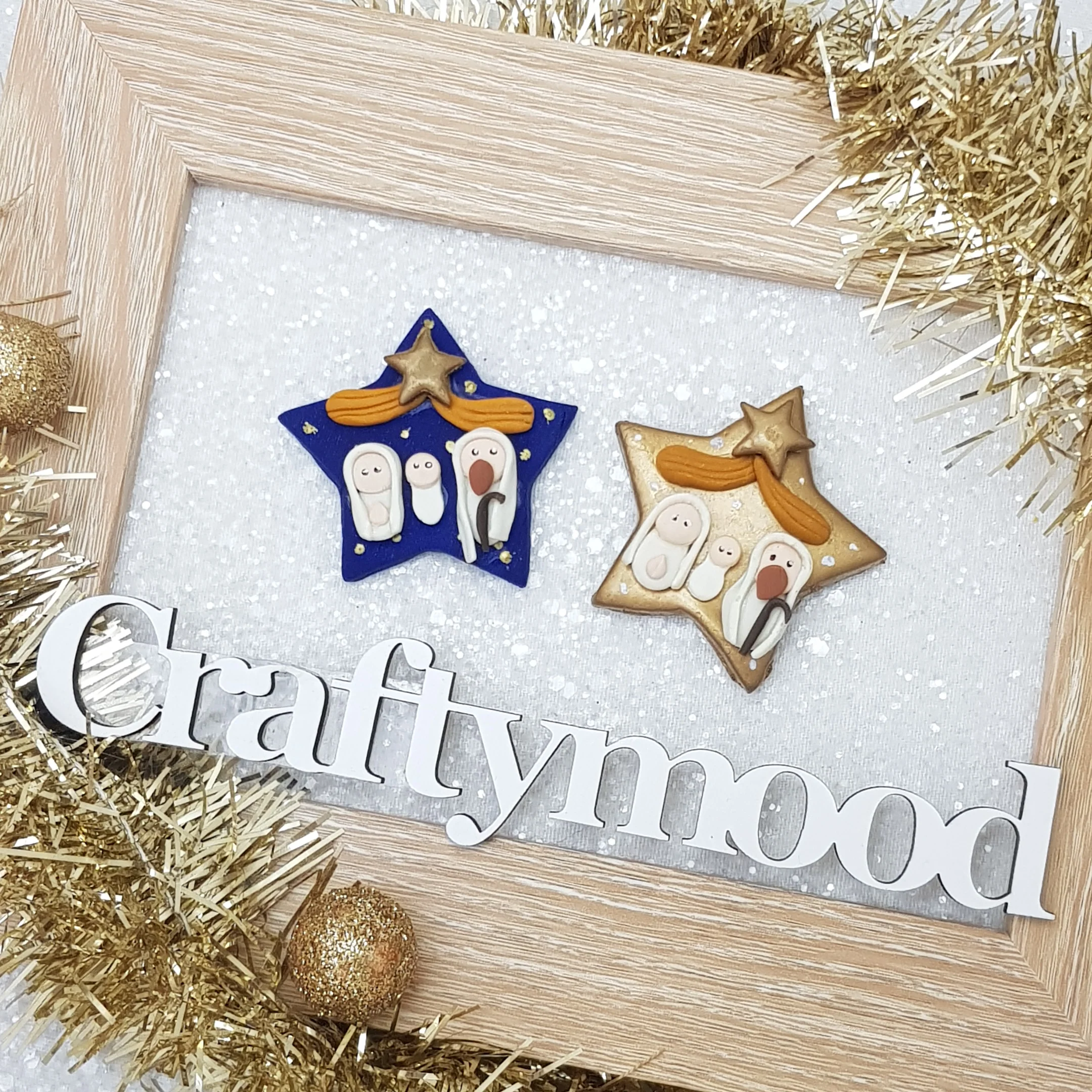 nativity star- Handmade Flatback Clay Bow Centre - Image 2