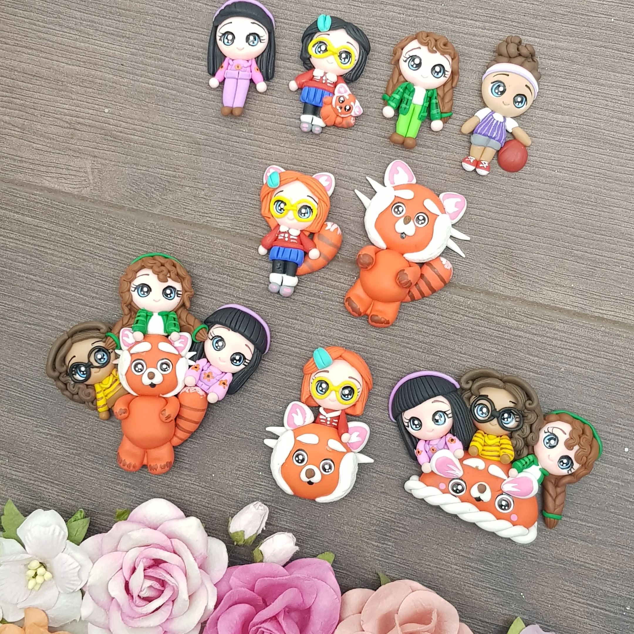 SALE Panda - Embellishment Clay Bow Centre - Image 2
