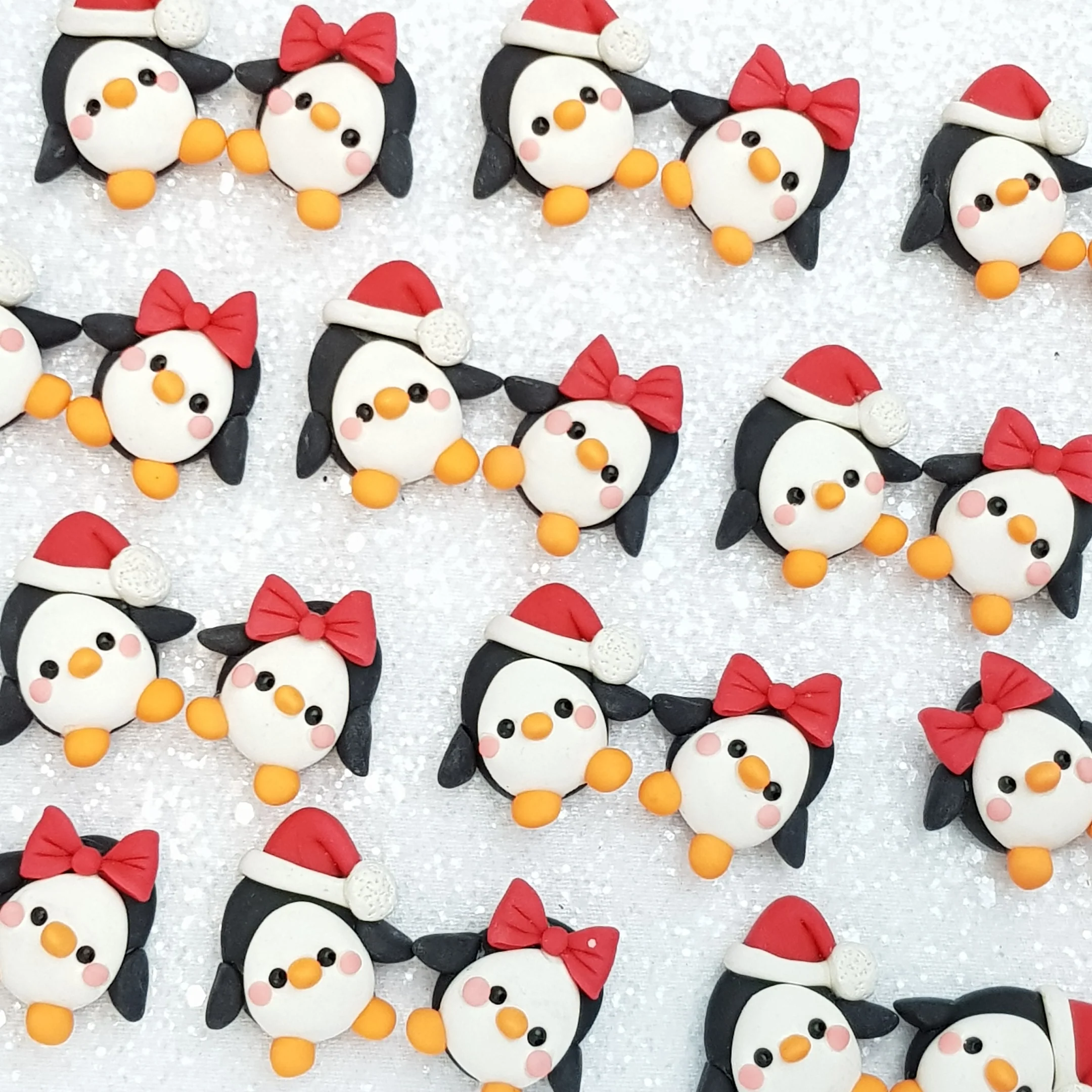 Penguin - Embellishment Clay Bow Centre