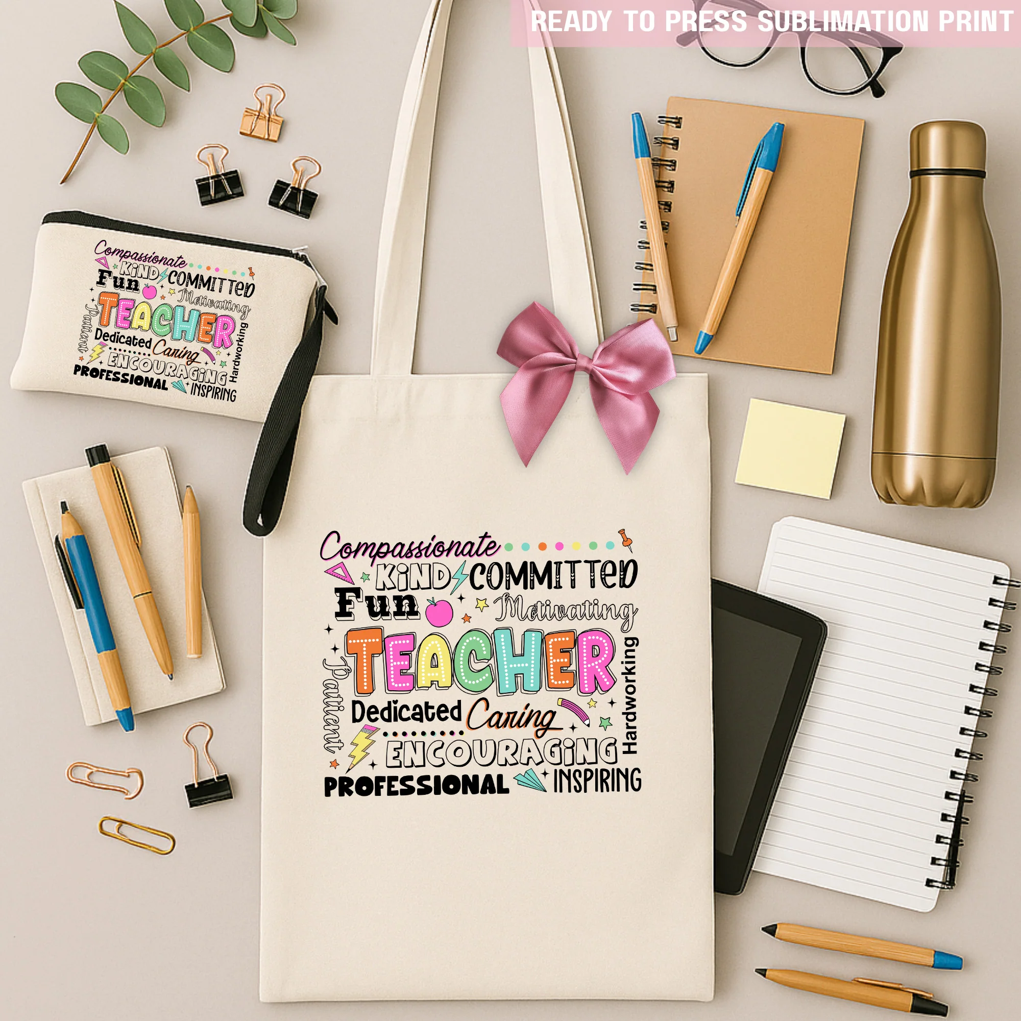 Personalised Inspiring Teacher - Sublimation Transfer Ready to Press