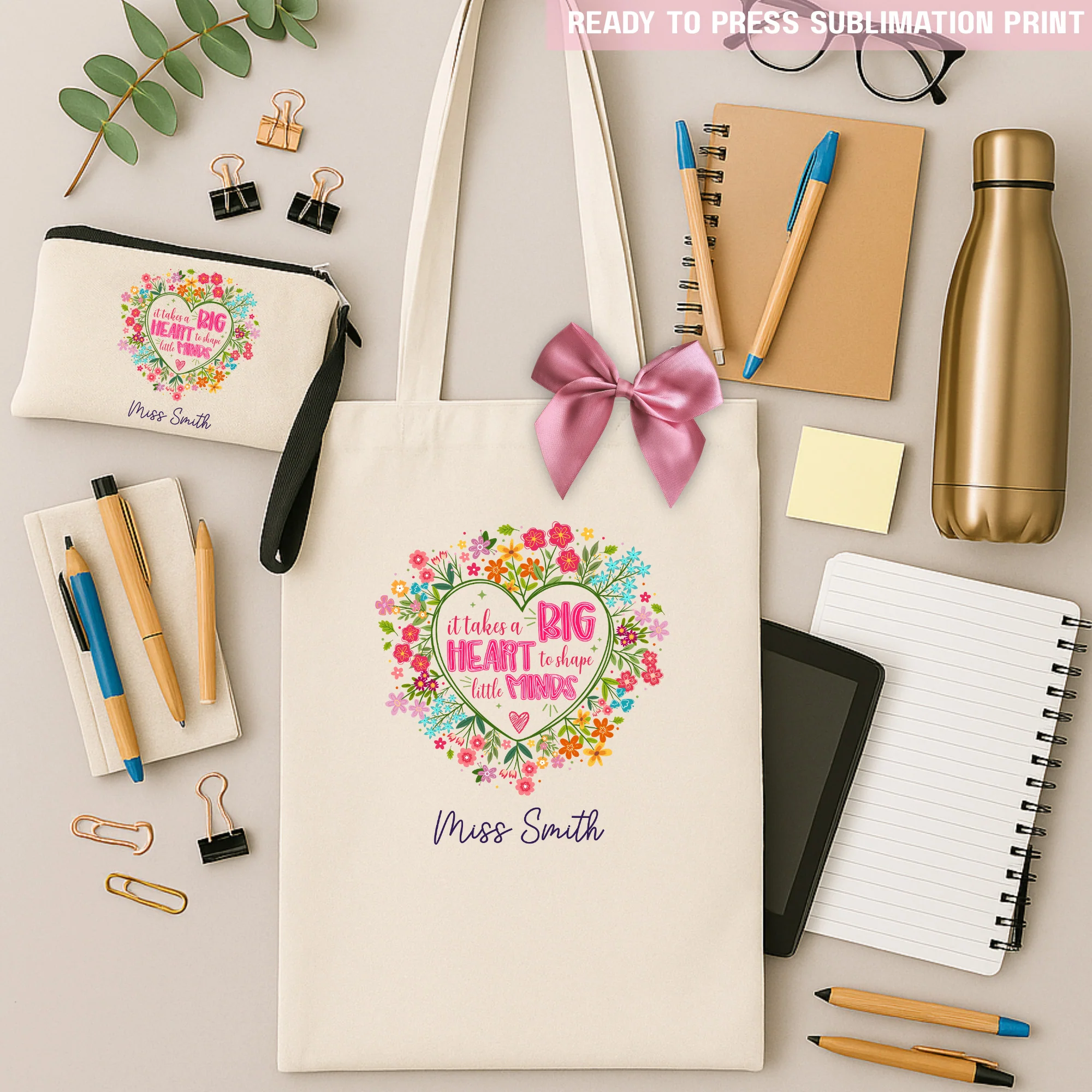 Personalised It Takes a Big Heart - Sublimation Transfer Ready to Press