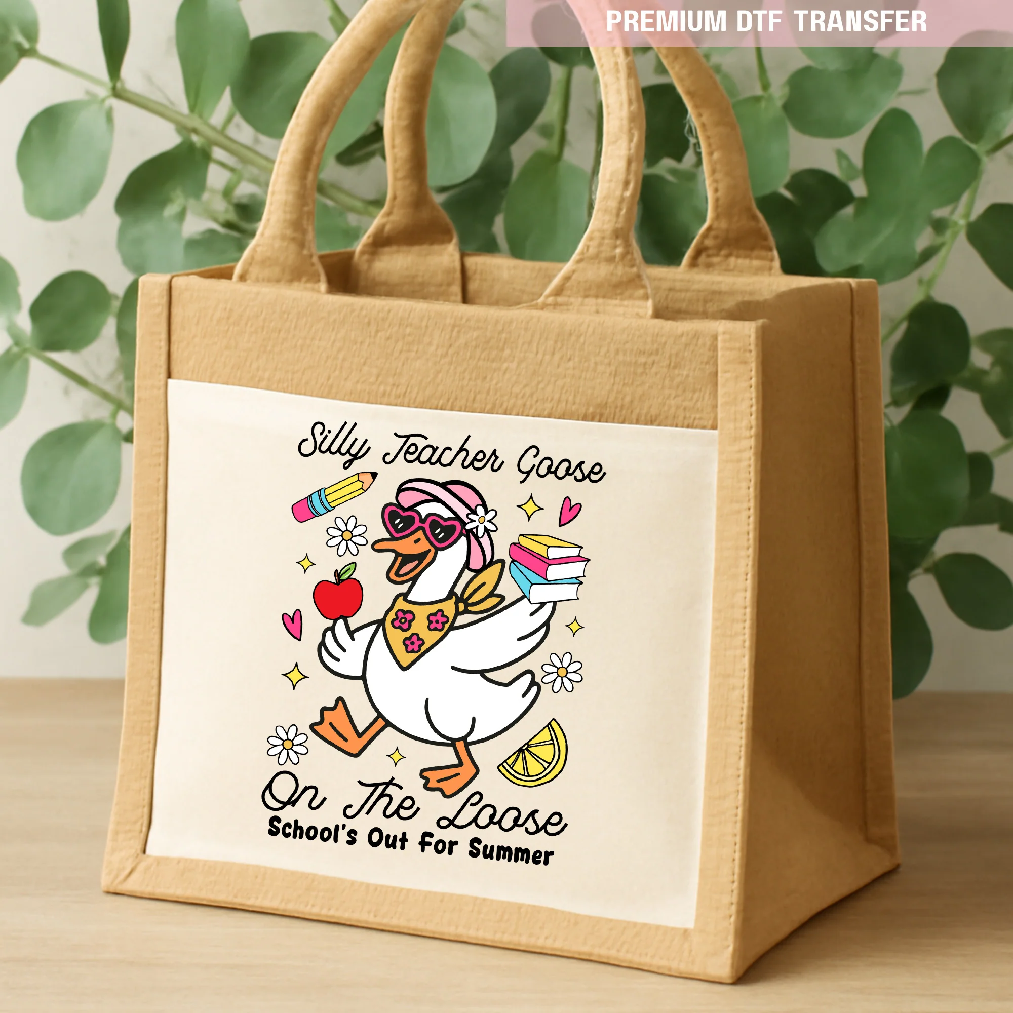 Personalised Silly teacher goose - DTF transfer ready to press