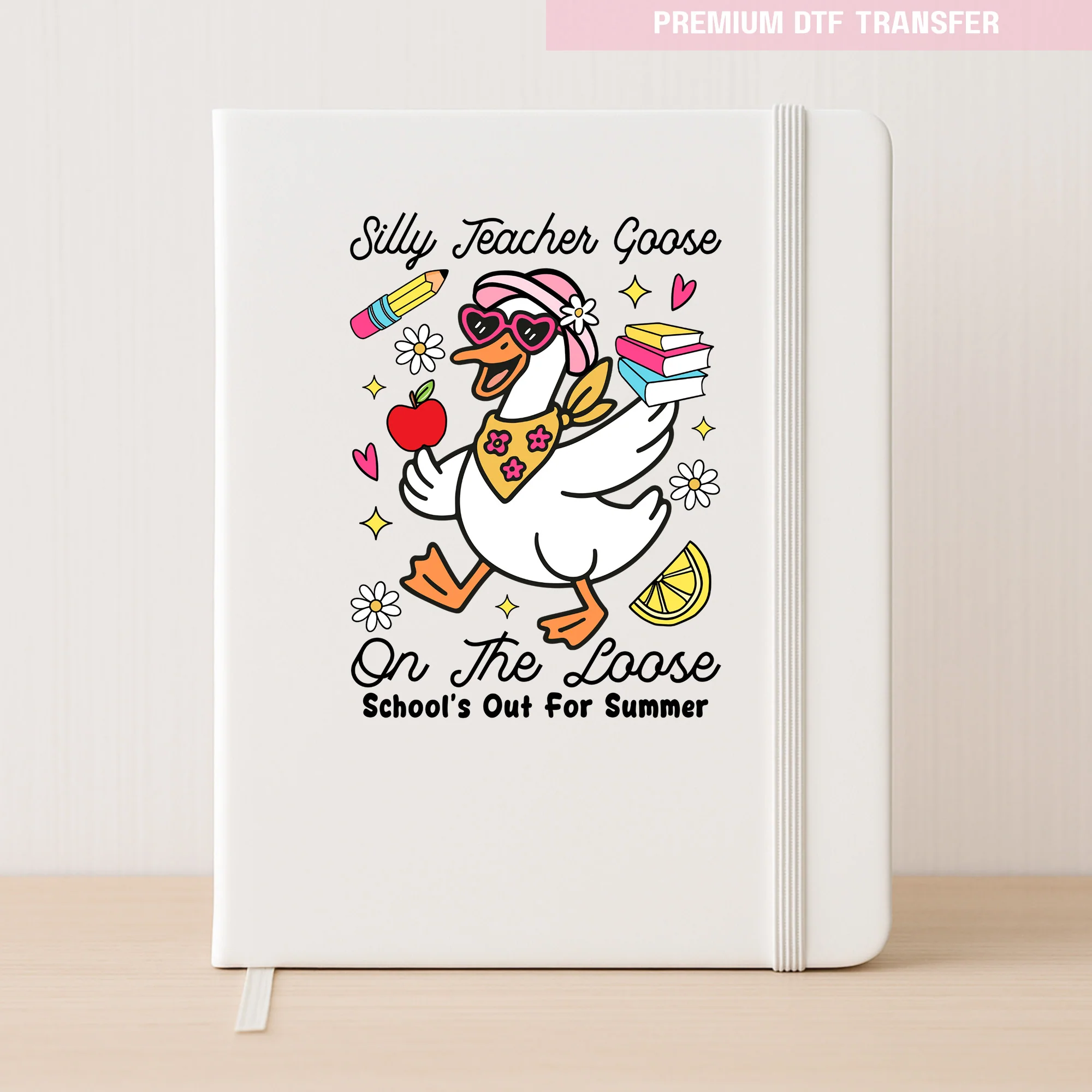 Personalised Silly teacher goose - DTF transfer ready to press - Image 3