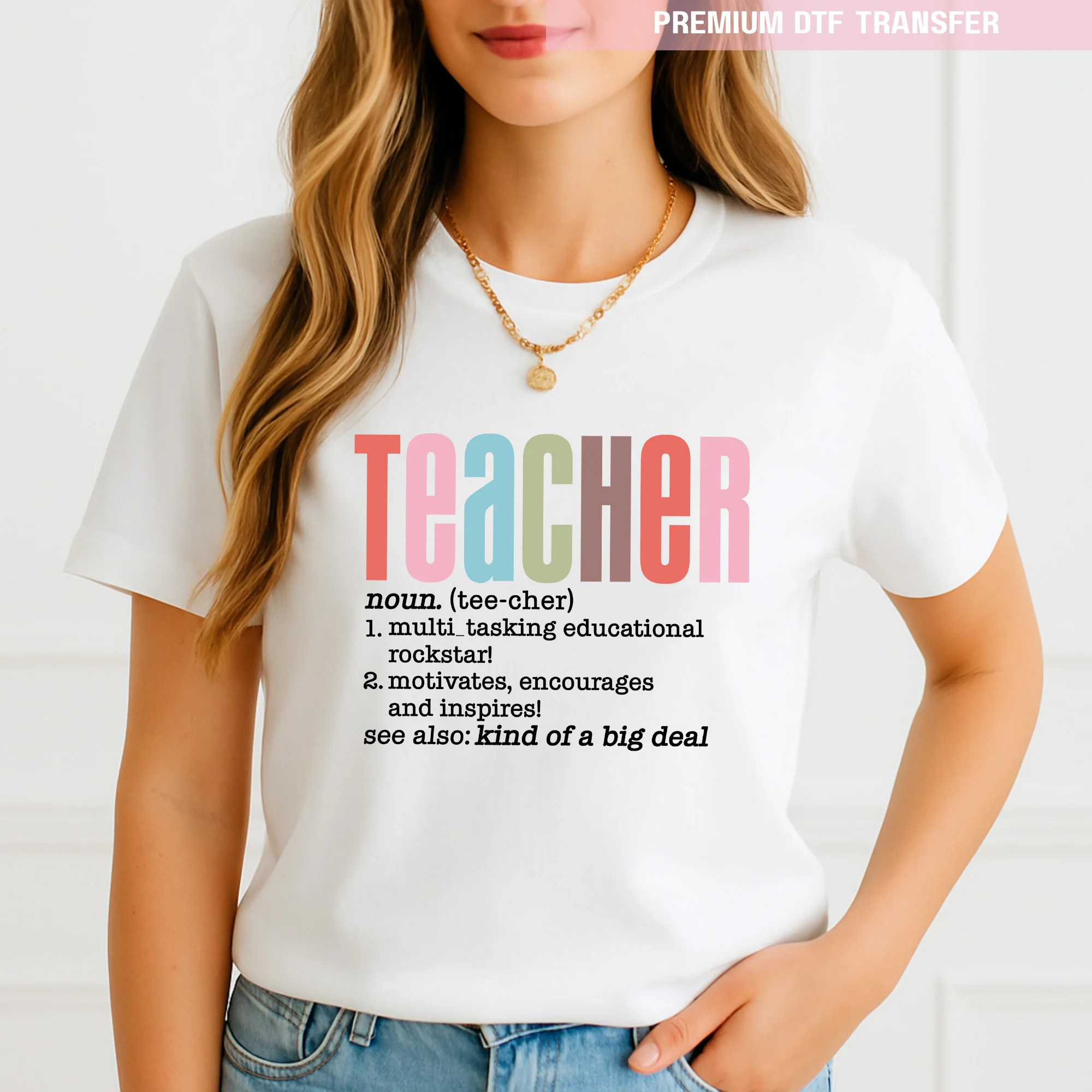 Personalised teacher definitions - DTF transfer ready to press - Image 2