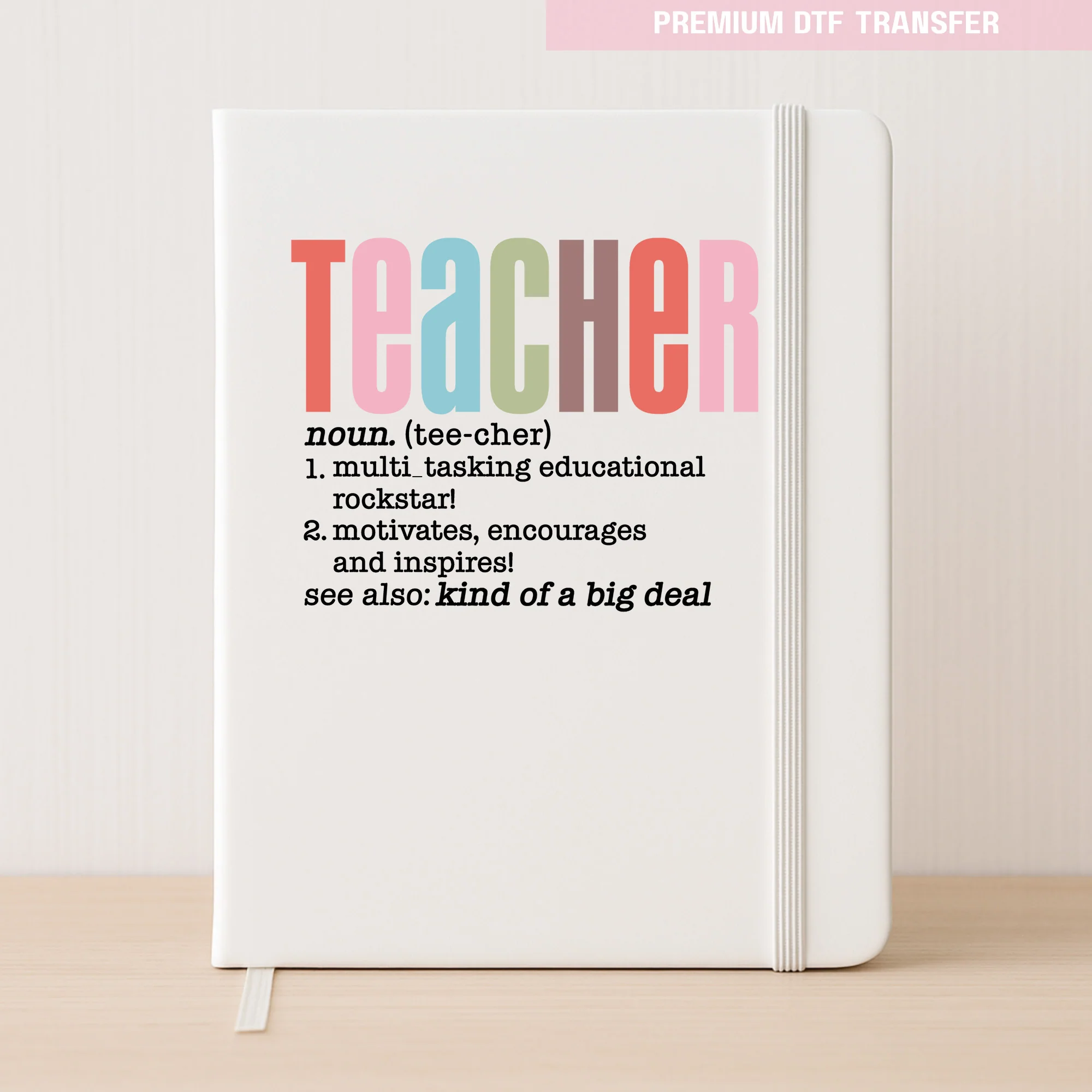 Personalised teacher definitions - DTF transfer ready to press - Image 3