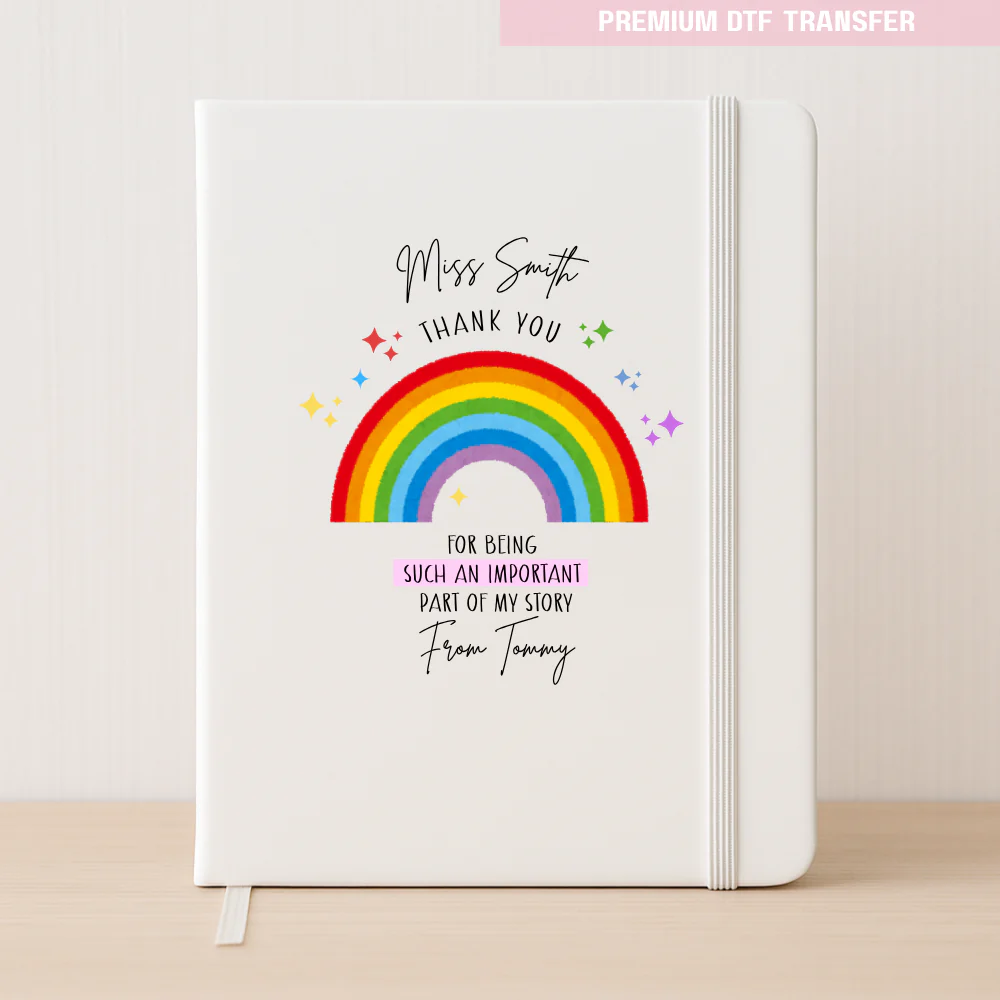 Personalised Thank you for being such an important part of my story - teacher DTF transfer ready to press - Image 3