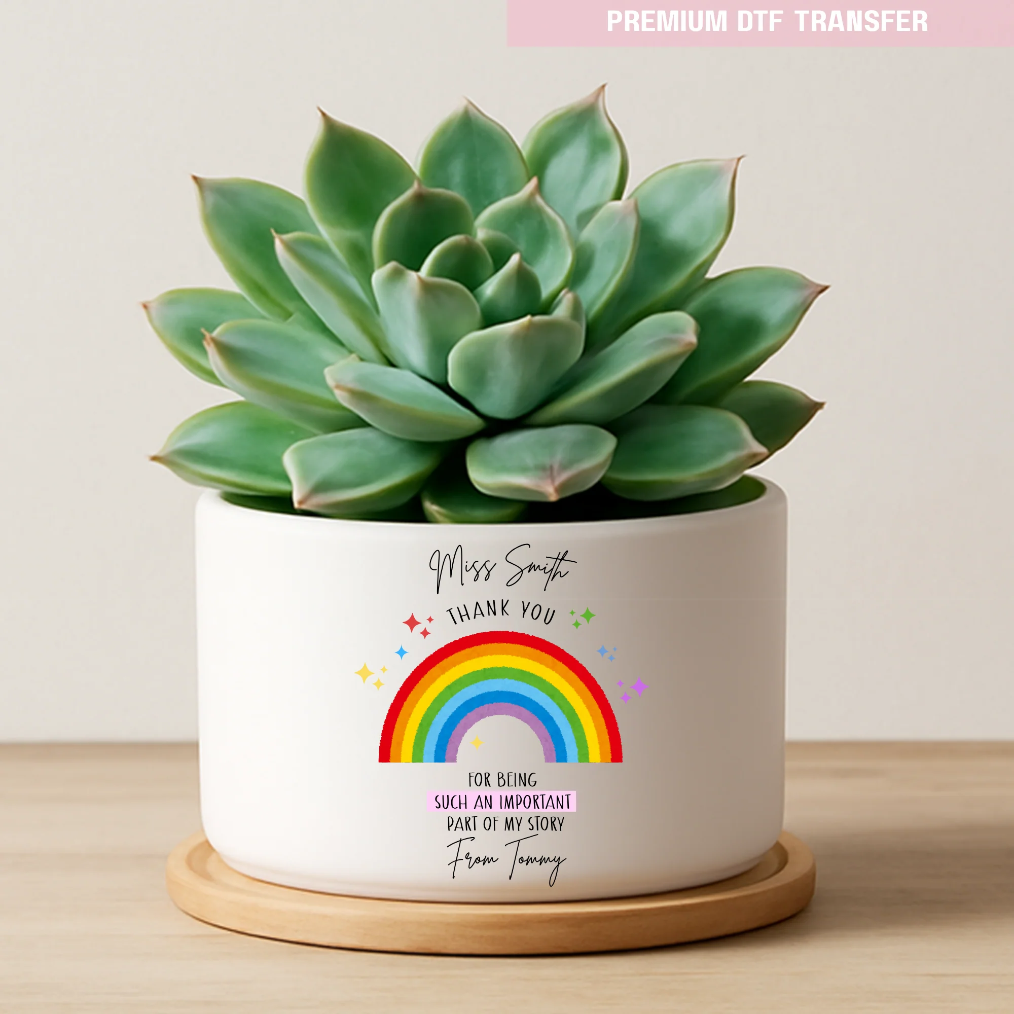 Personalised Thank you for being such an important part of my story - teacher UV DTF