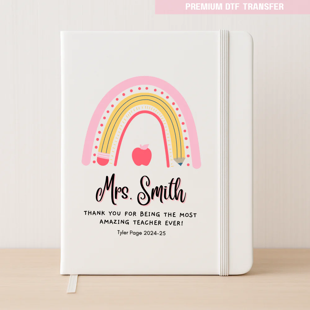 Personalised Thank you for being the most amazing teacher ever - DTF transfer ready to press - Image 3