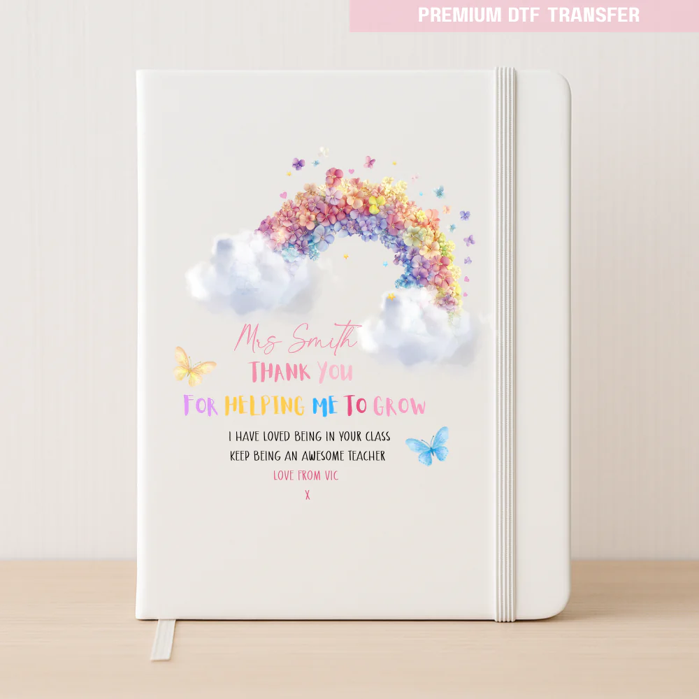 Personalised Thank you for helping me grow, keep being awesome - teacher DTF transfer ready to press - Image 3