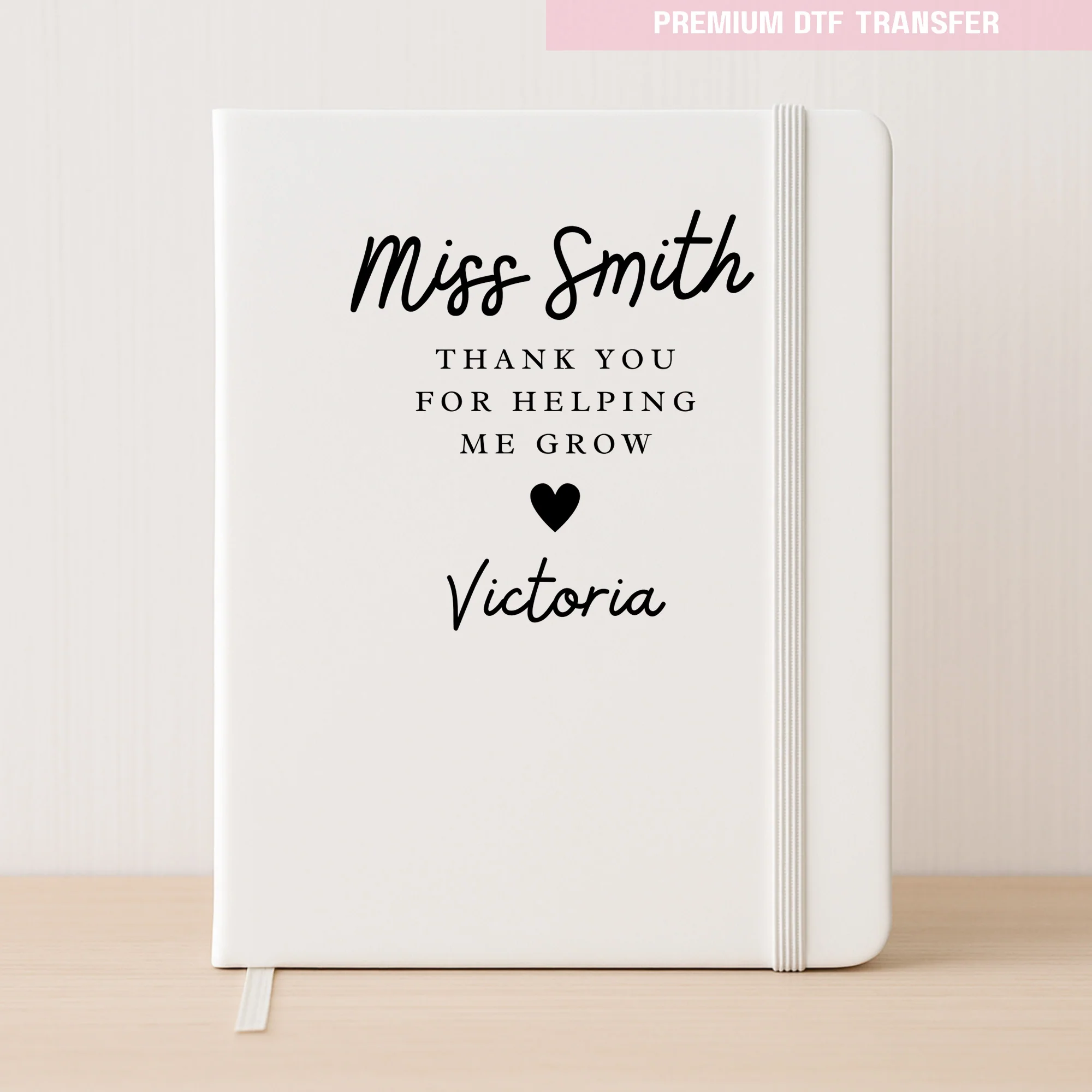 Personalised Thank you for helping me grow - teacher - DTF transfer ready to press - Image 3