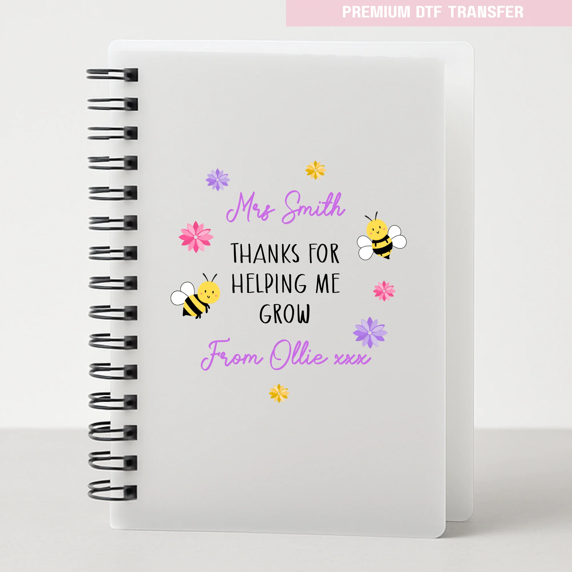 Personalised Thanks for helping me grow - teacher UV DTF - Image 4