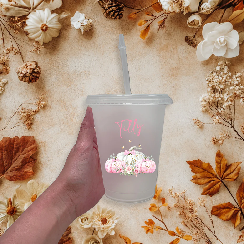 Pink pumpkin - CHOOSE UV DTF decal - DTF Transfer - Image 2
