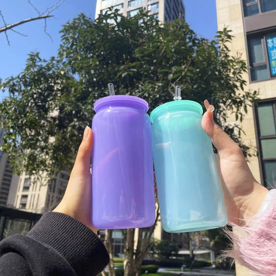 Plastic Coloured 16oz Beer Cup with lid and plastic straw Libbey - Image 5