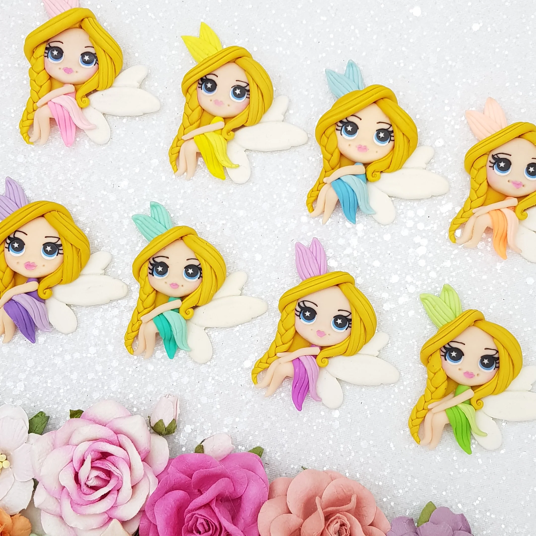 Pout fairies - Embellishment Clay Bow Centre - Image 2