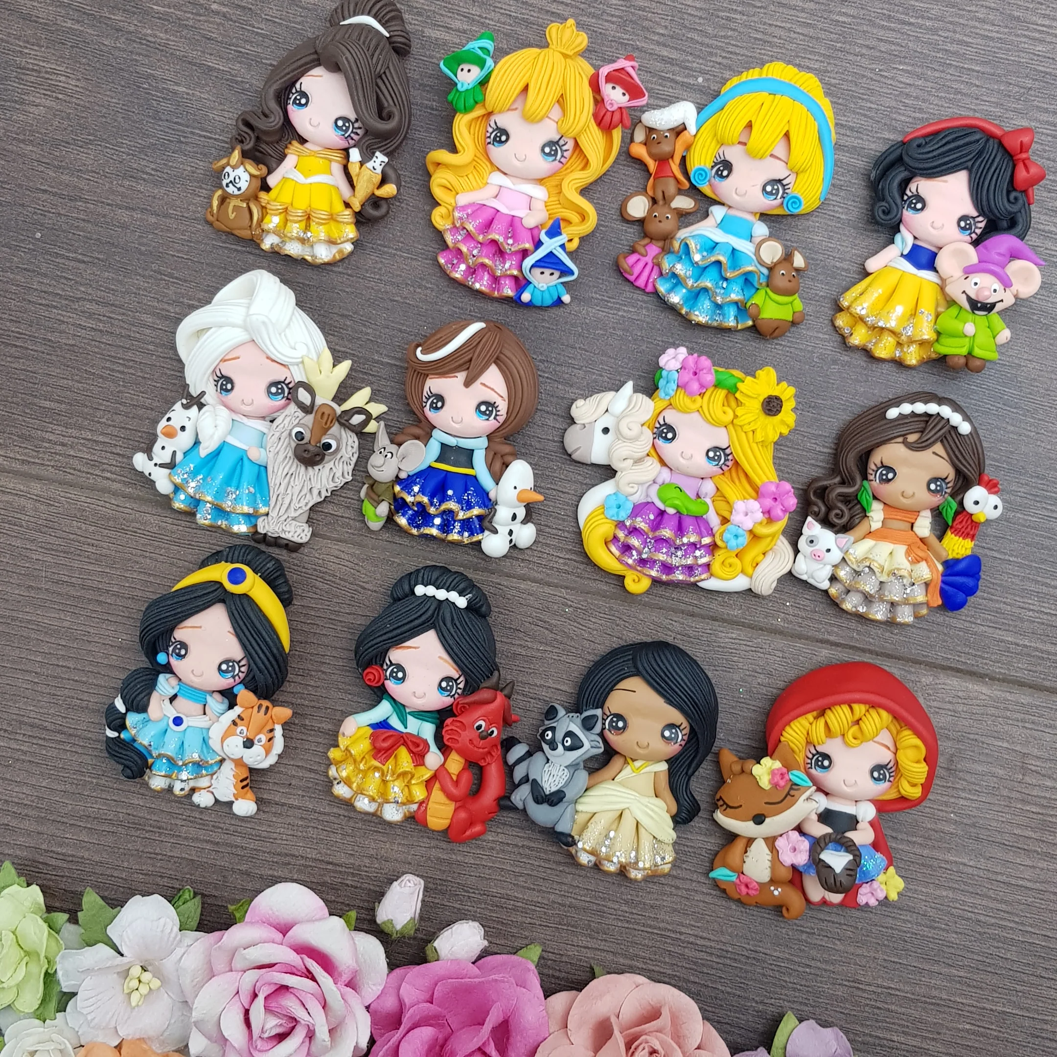 Princess and friends - Embellishment Clay Bow Centre - Image 3