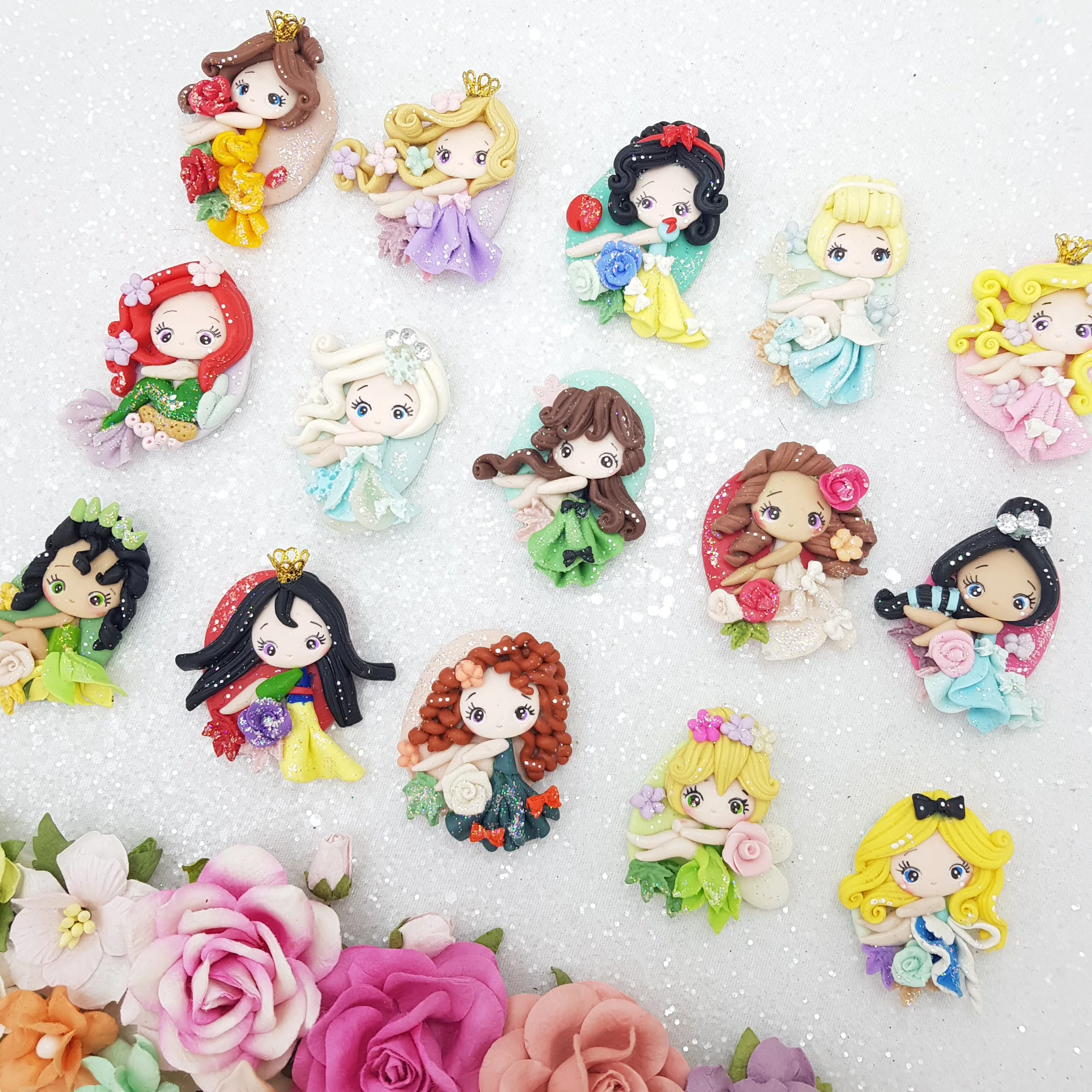 Sale Princess cameo - Embellishment Clay Bow Centre - Image 2
