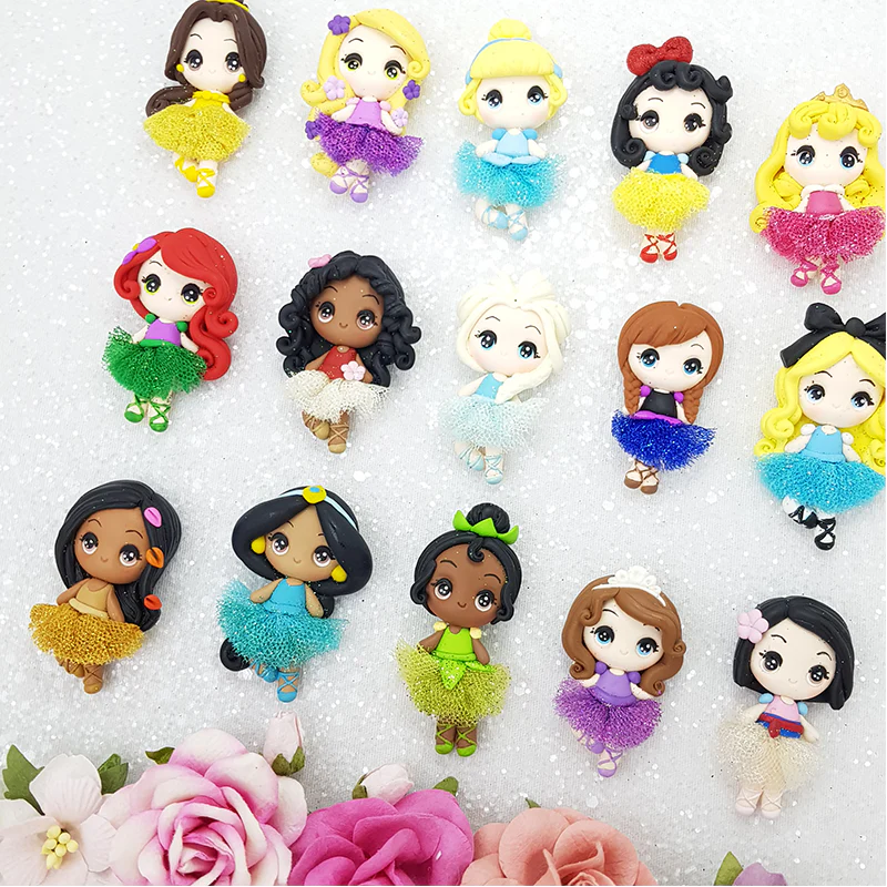 Princess in tutu dress - Embellishment Clay Bow Centre - Image 2