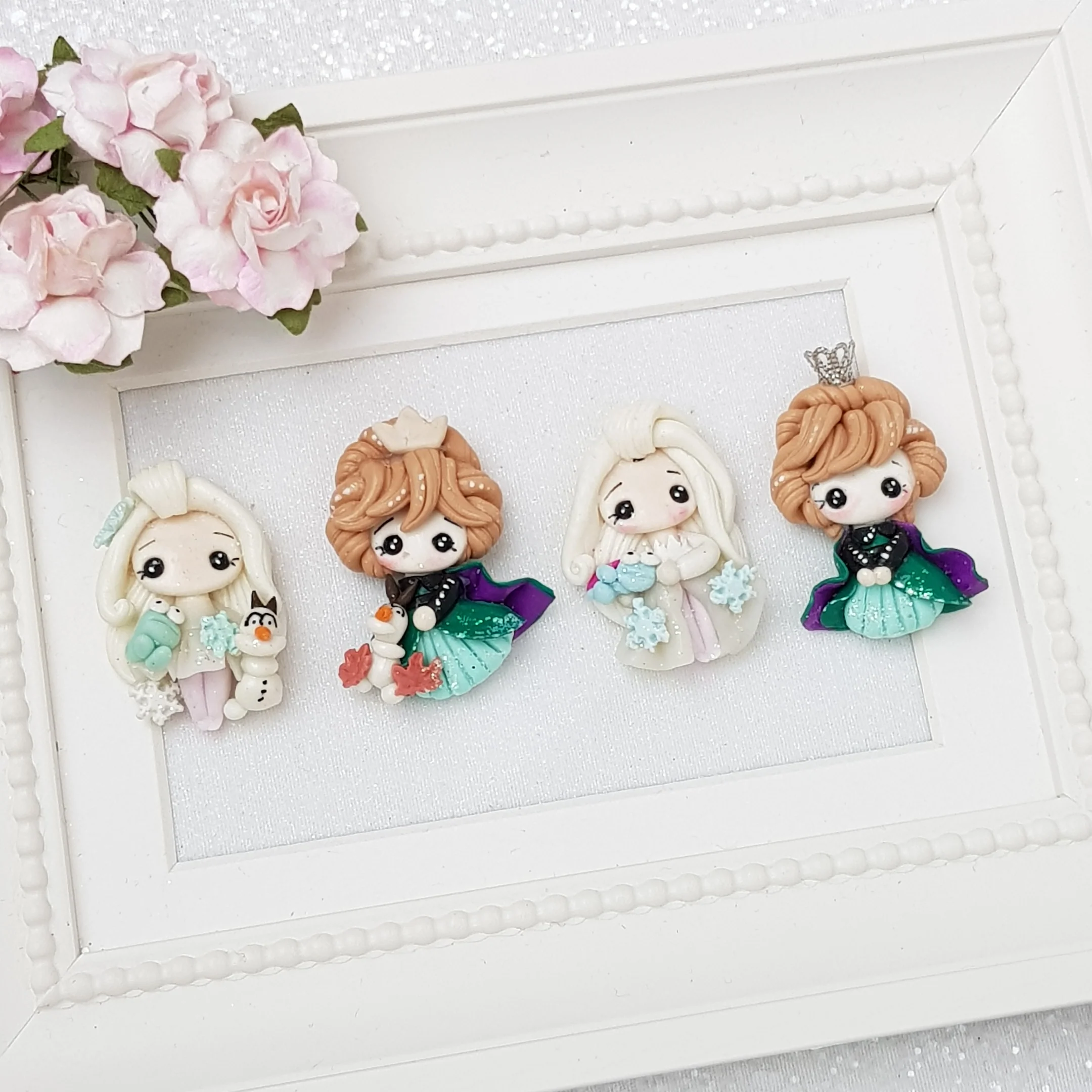 Princess Winter - Embellishment Clay Bow Centre - Image 2