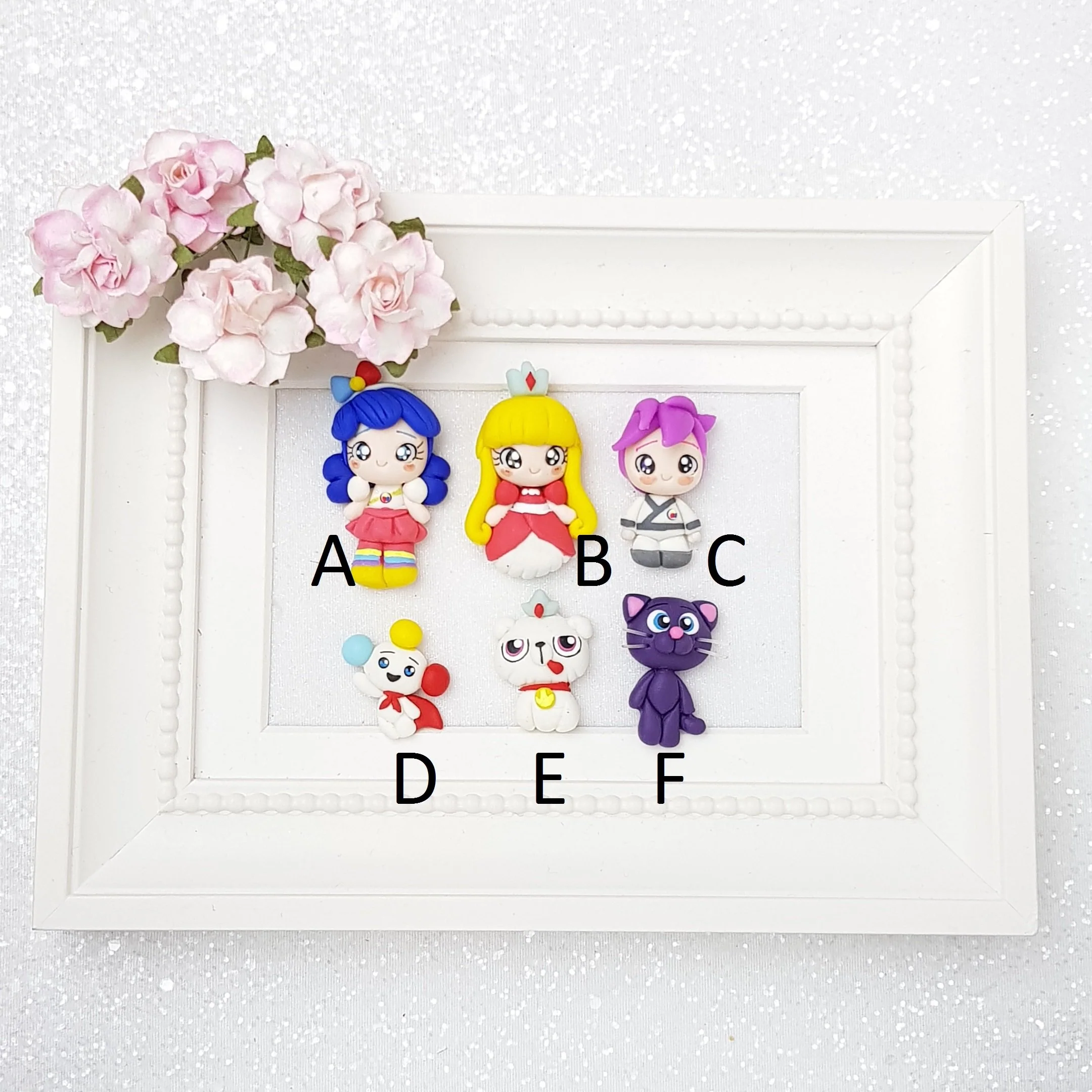 Rainbow friends - Embellishment Clay Bow Centre