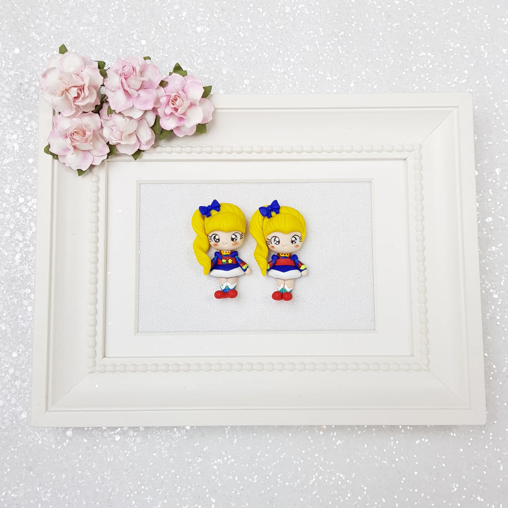 Rainbow girl - Embellishment Clay Bow Centre