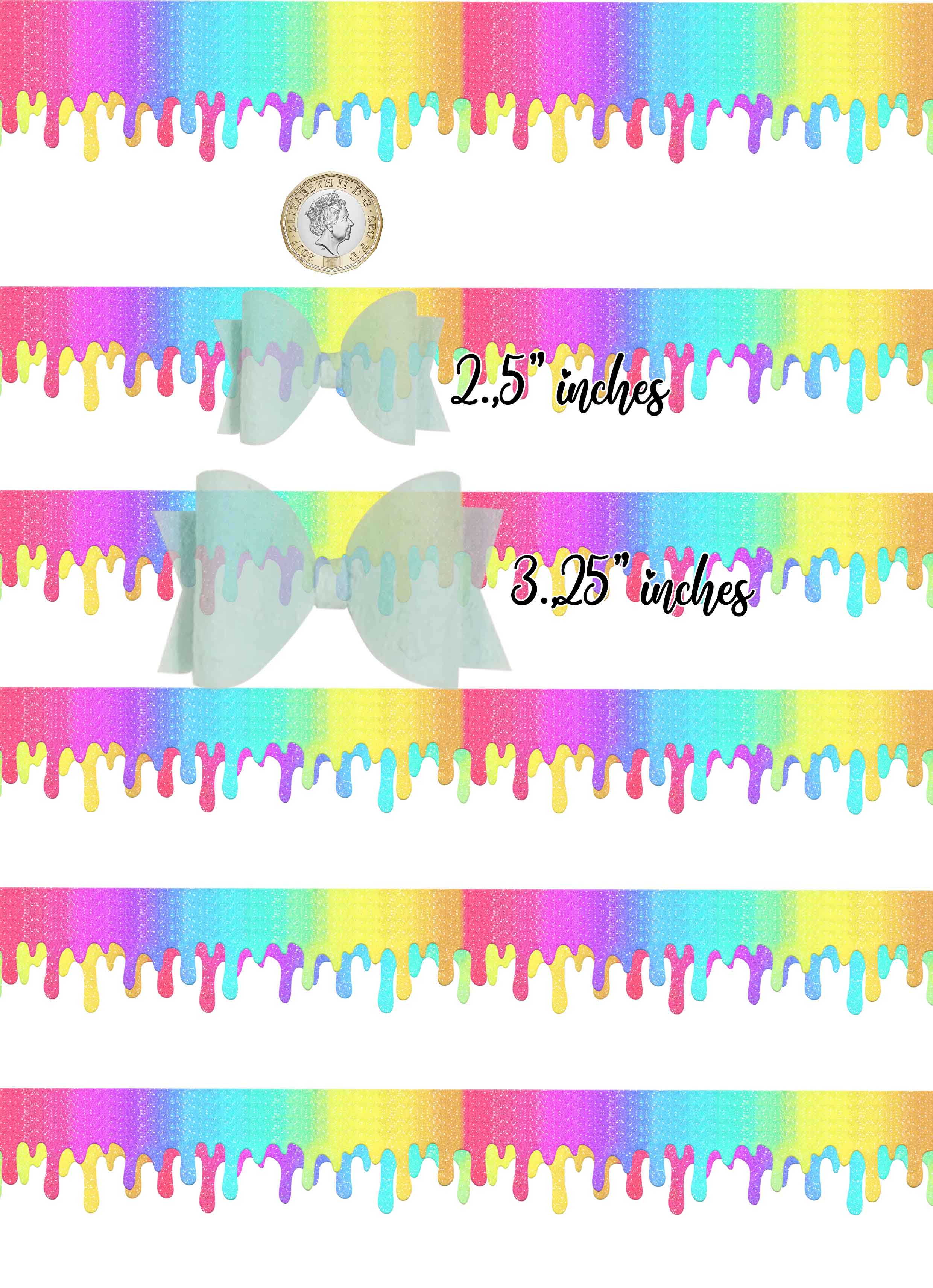 rainbow glitter - vegan Leather vinyl - canvas - choose Fabric material Sheets - Image 3