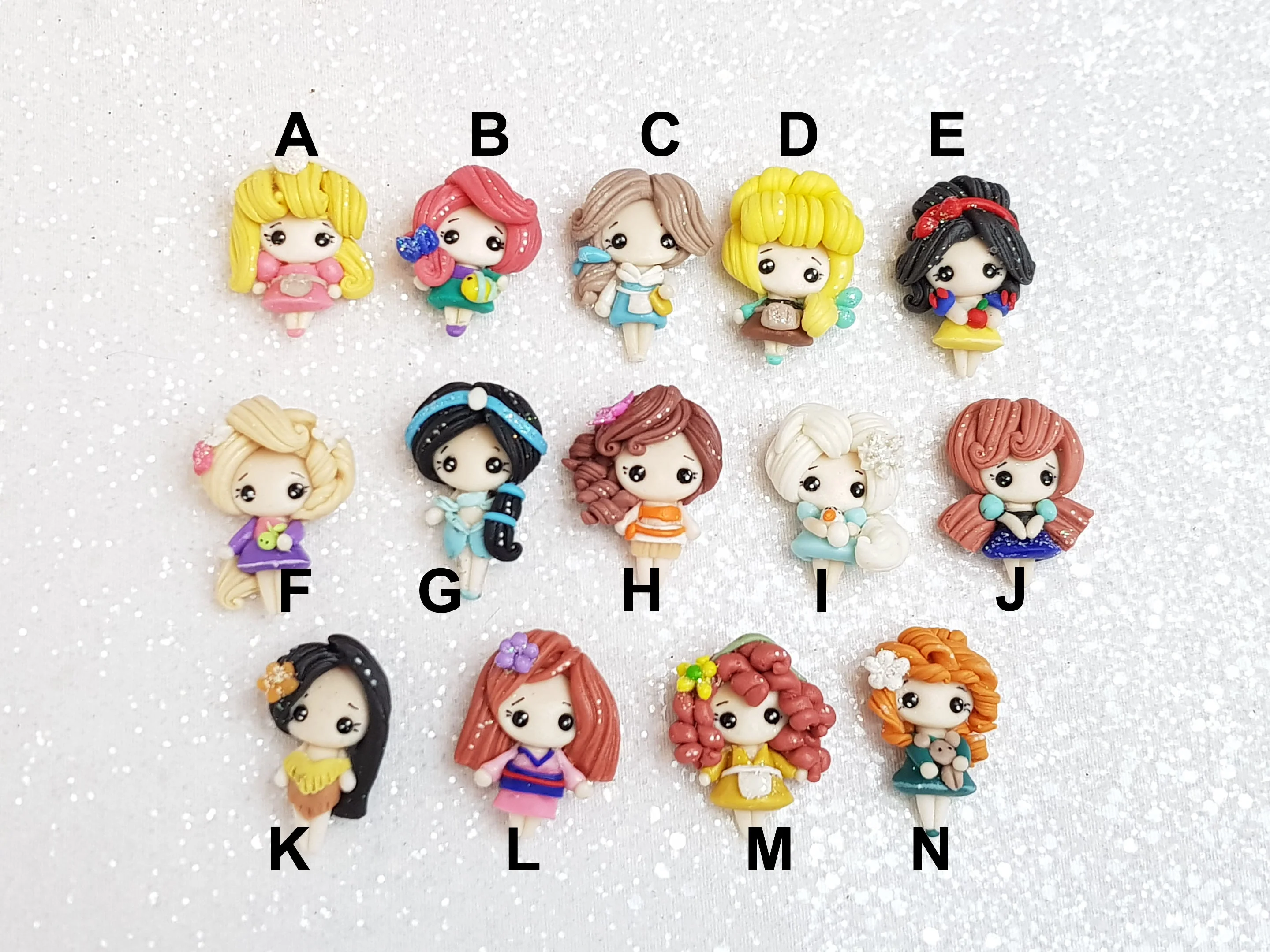Clay Charm Embellishment - Mini Toddler Princess - Image 3