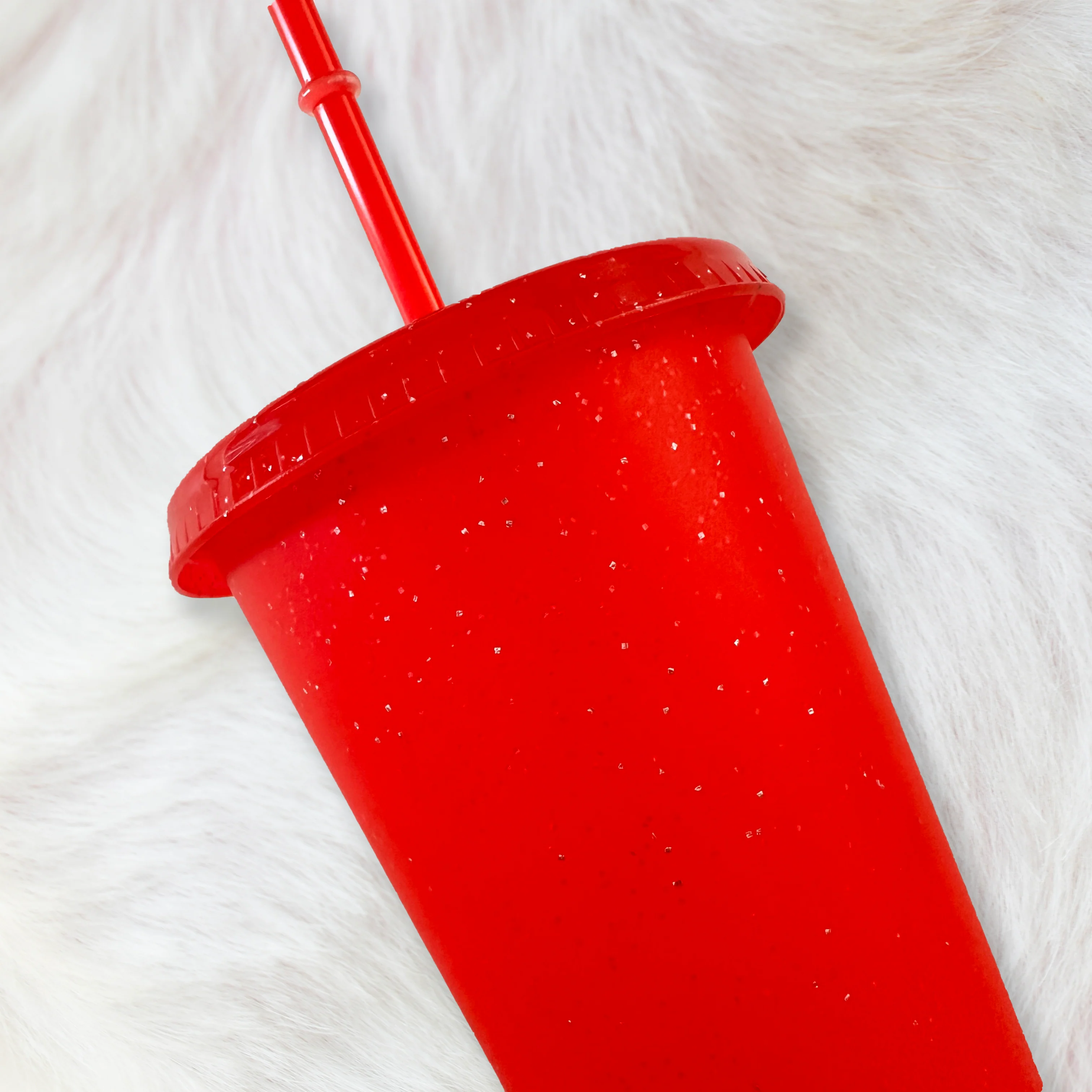 Red - Glitter colour Cold cup 24oz - Image 2