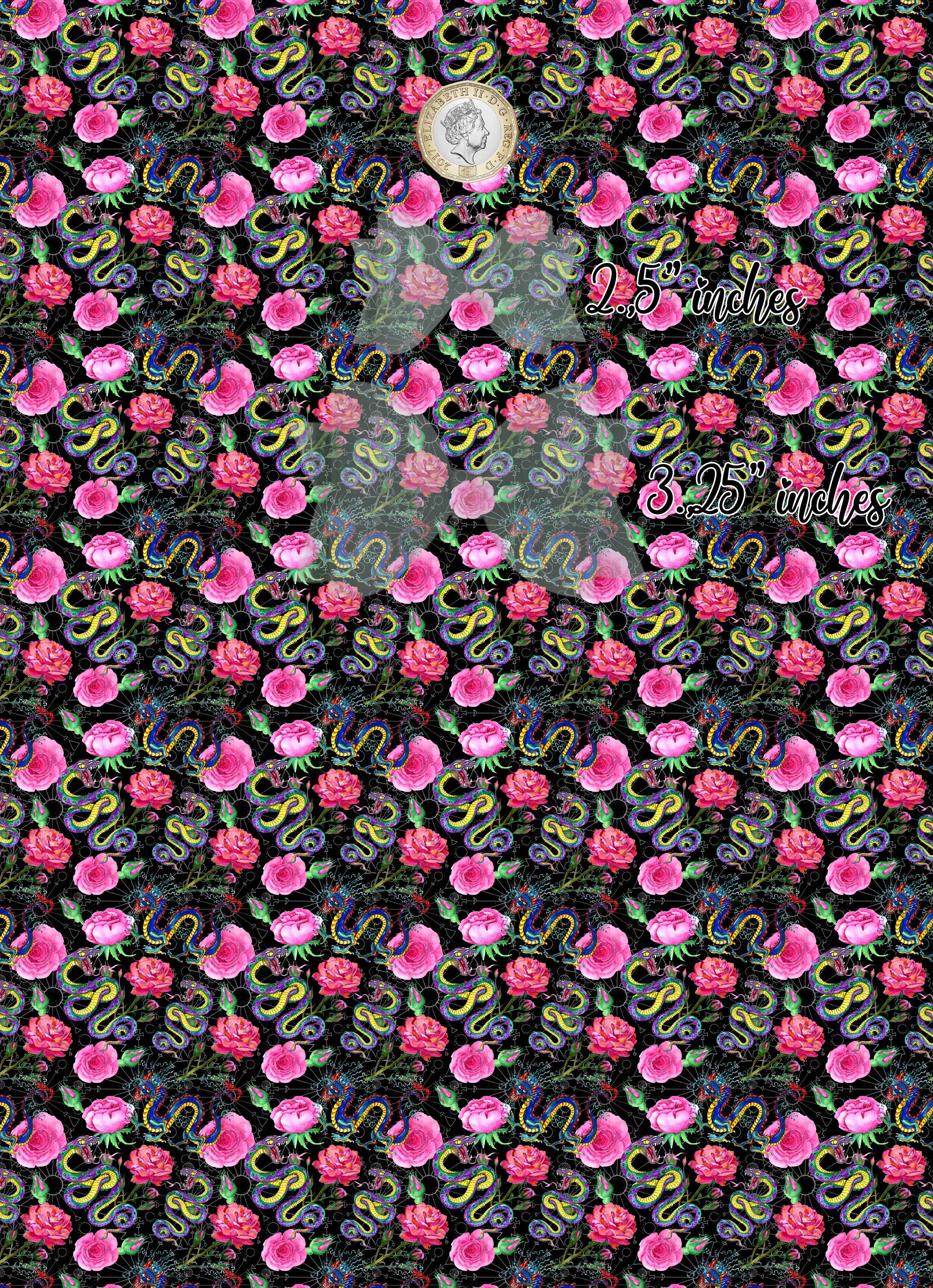 Scary Halloween  - Pu Leather vinyl - canvas - choose Fabric material Sheets - Image 6