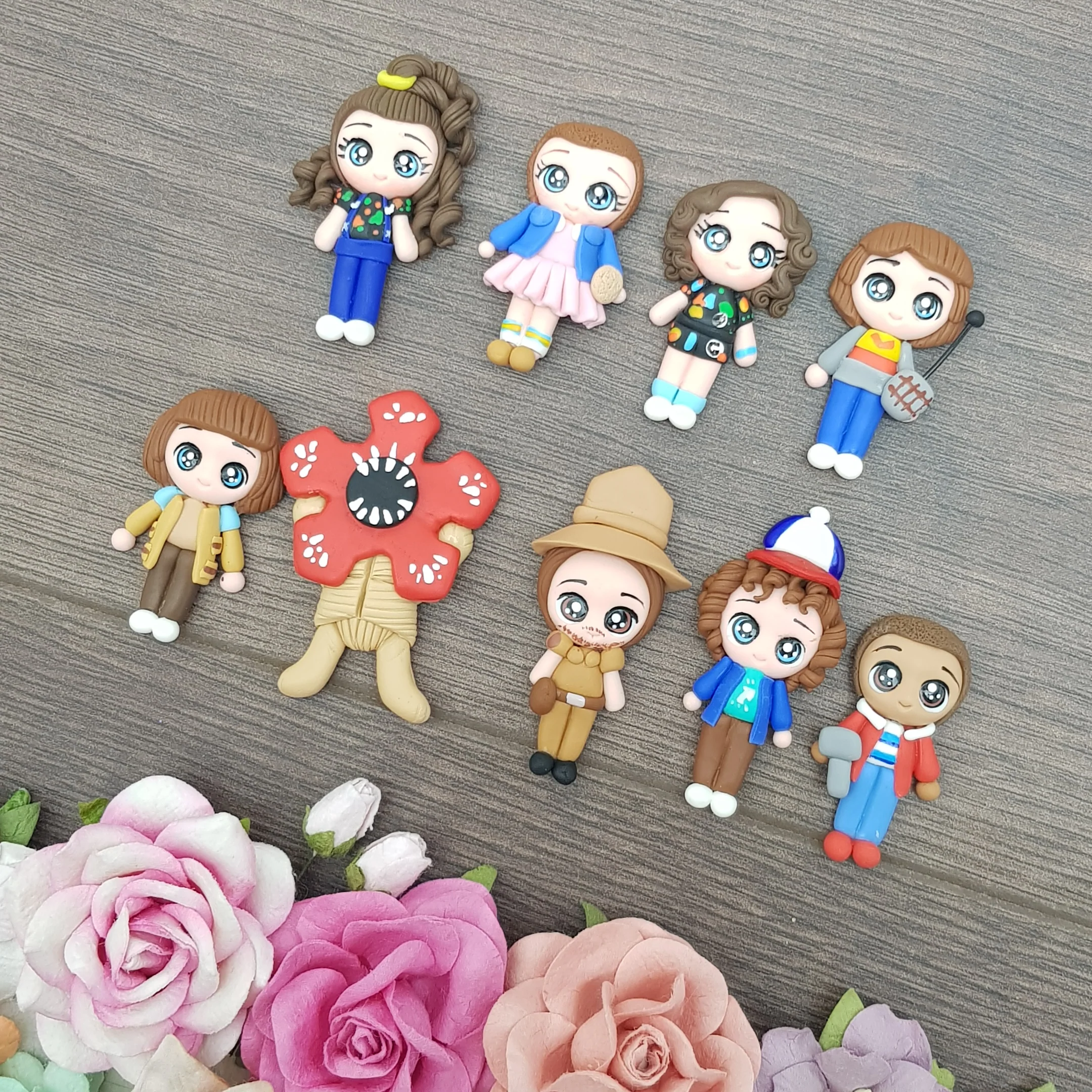 Stranger friends - Handmade Flatback Clay Bow Centre - Image 2