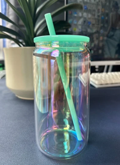 Sublimation 16oz Iridescent Beer Glass Can Cup Libbey - Image 2