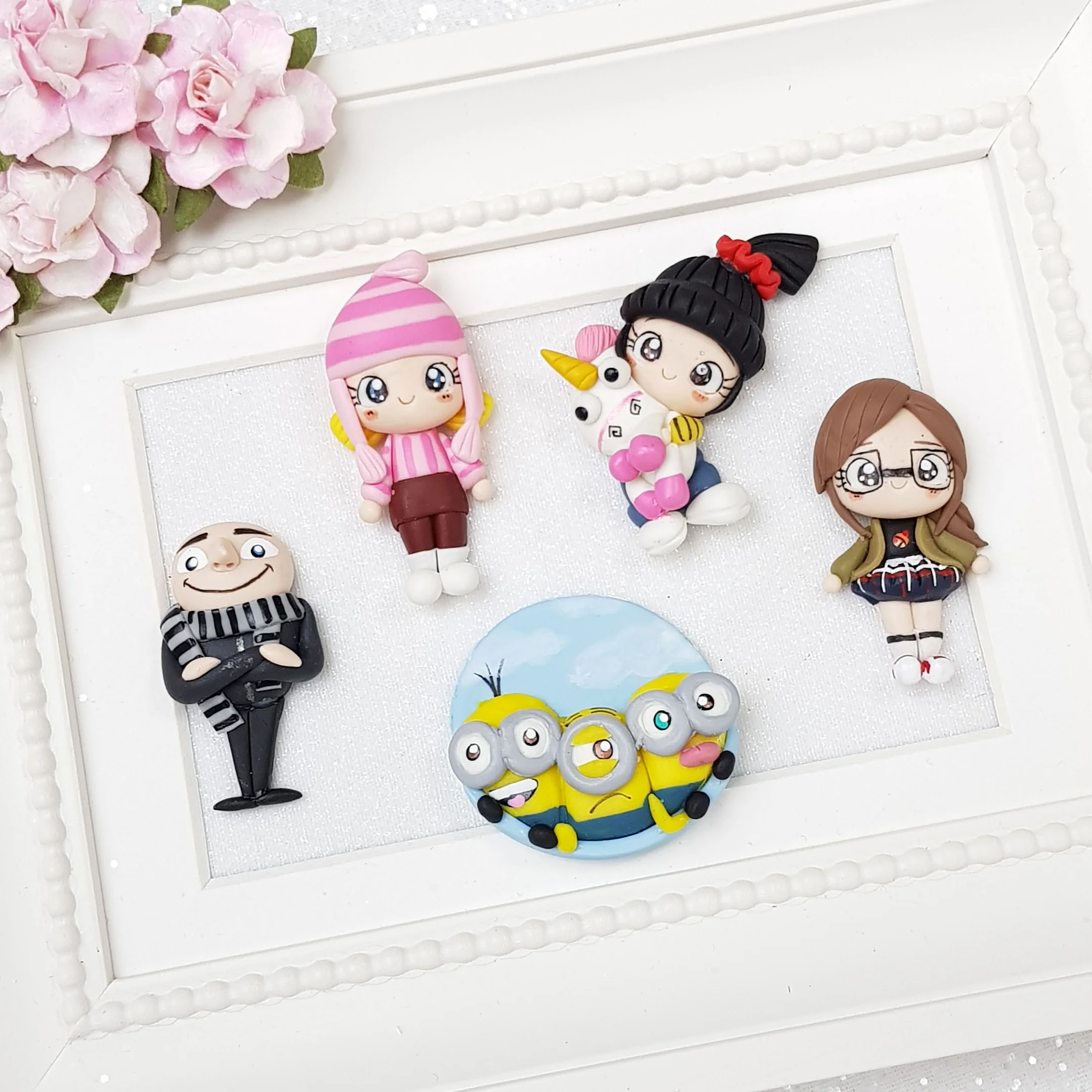 Supervillain family - Handmade Flatback Clay Bow Centre - Image 3